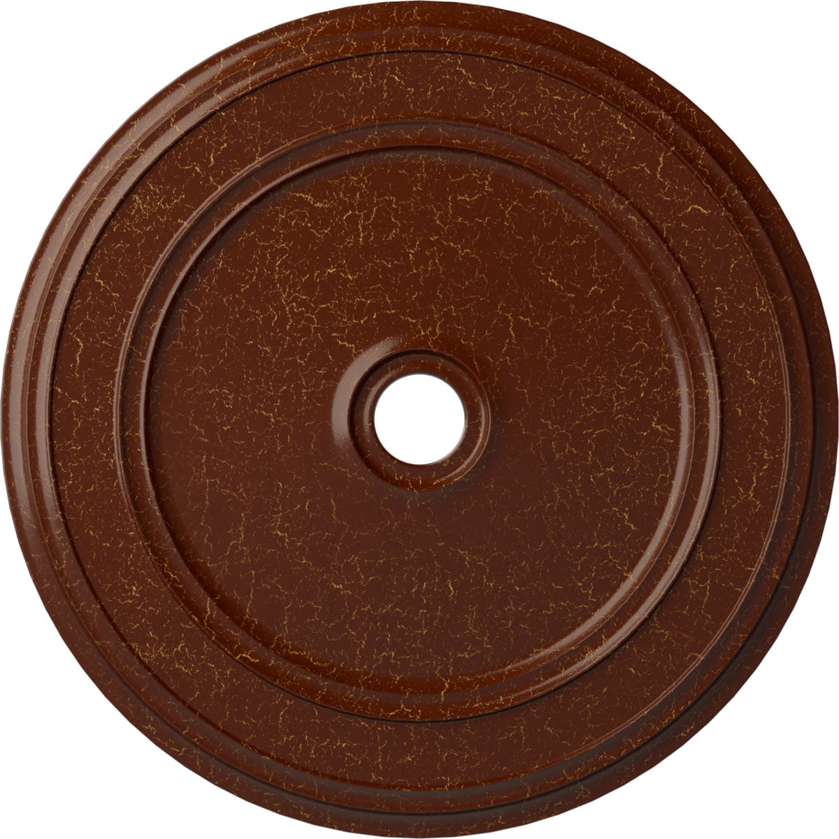 Ekena Millwork CM41CLBMC Classic 41.125-in W x 41.125-in L Painted Burnished Mahogany Crackle Polyurethane Whole Ceiling Medallion
