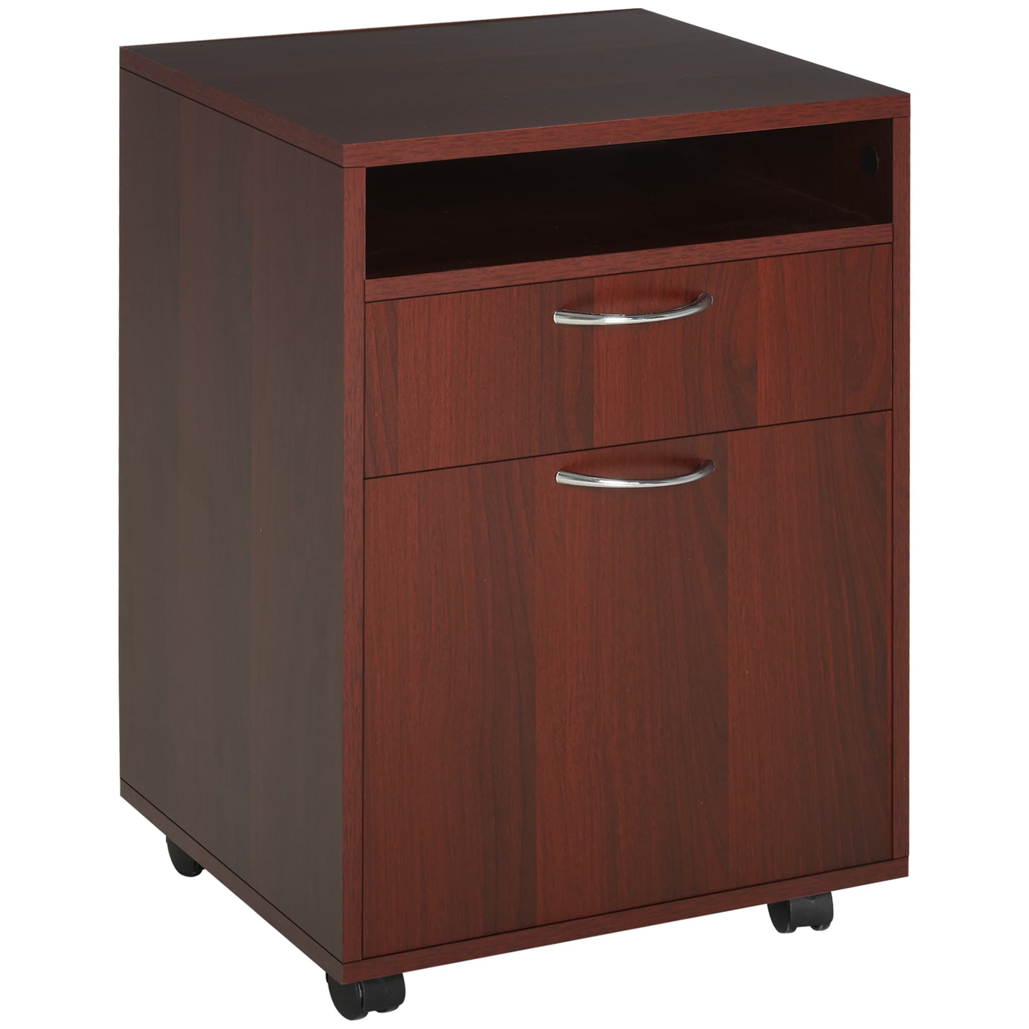 LUXEYARD Mobile Storage Cabinet Organizer with Drawer and Cabinet ...