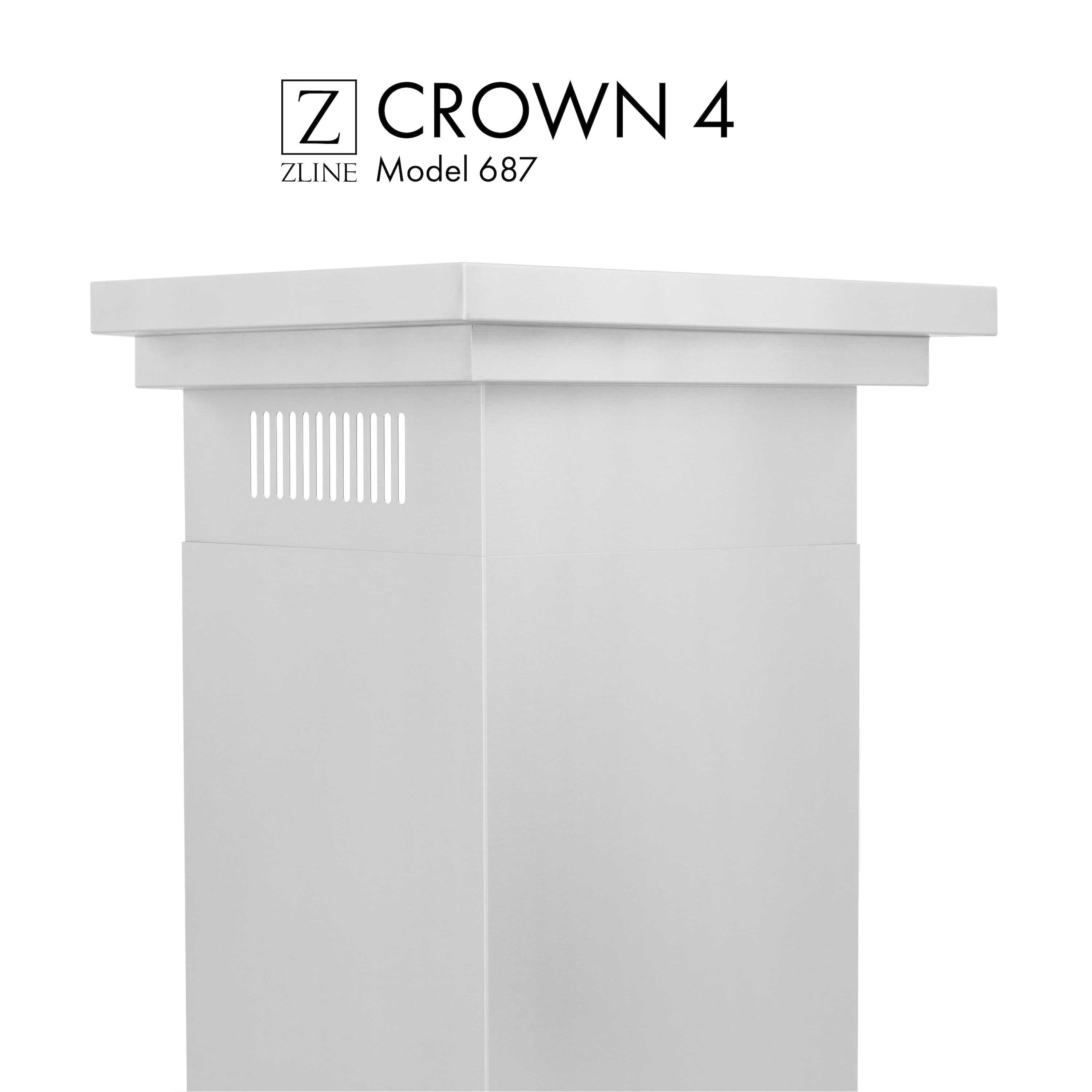 ZLINE KITCHEN & BATH CM4-687 Wall-Mounted range hood Top cover Stainless Steel