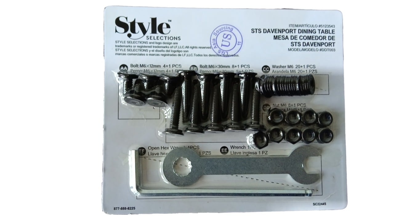 Style Selections 5123543-HP Table hardware pack for item 5123544