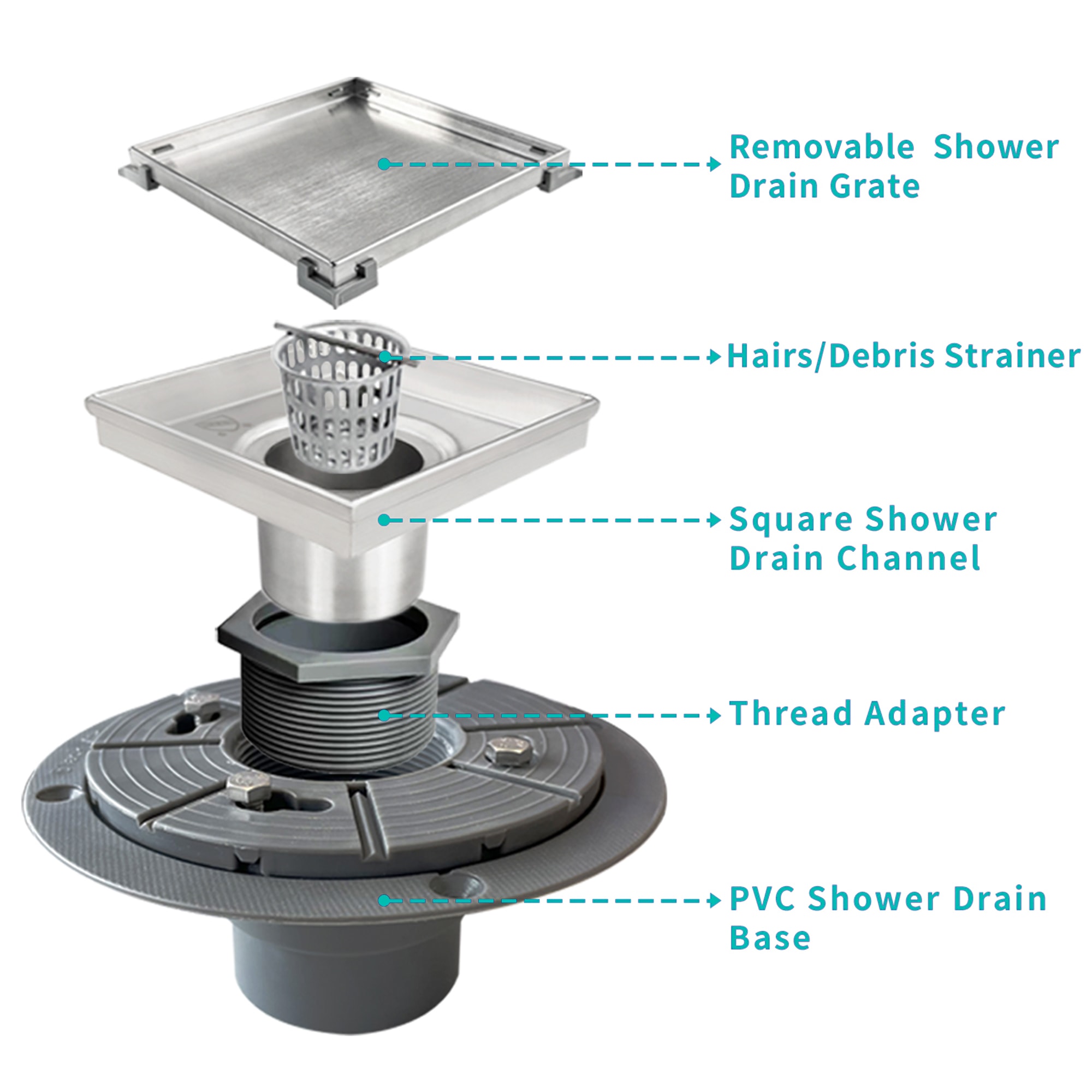 Neodrain ZS3-4-T02-BR-PVC3 Drains-Flanges - View #3