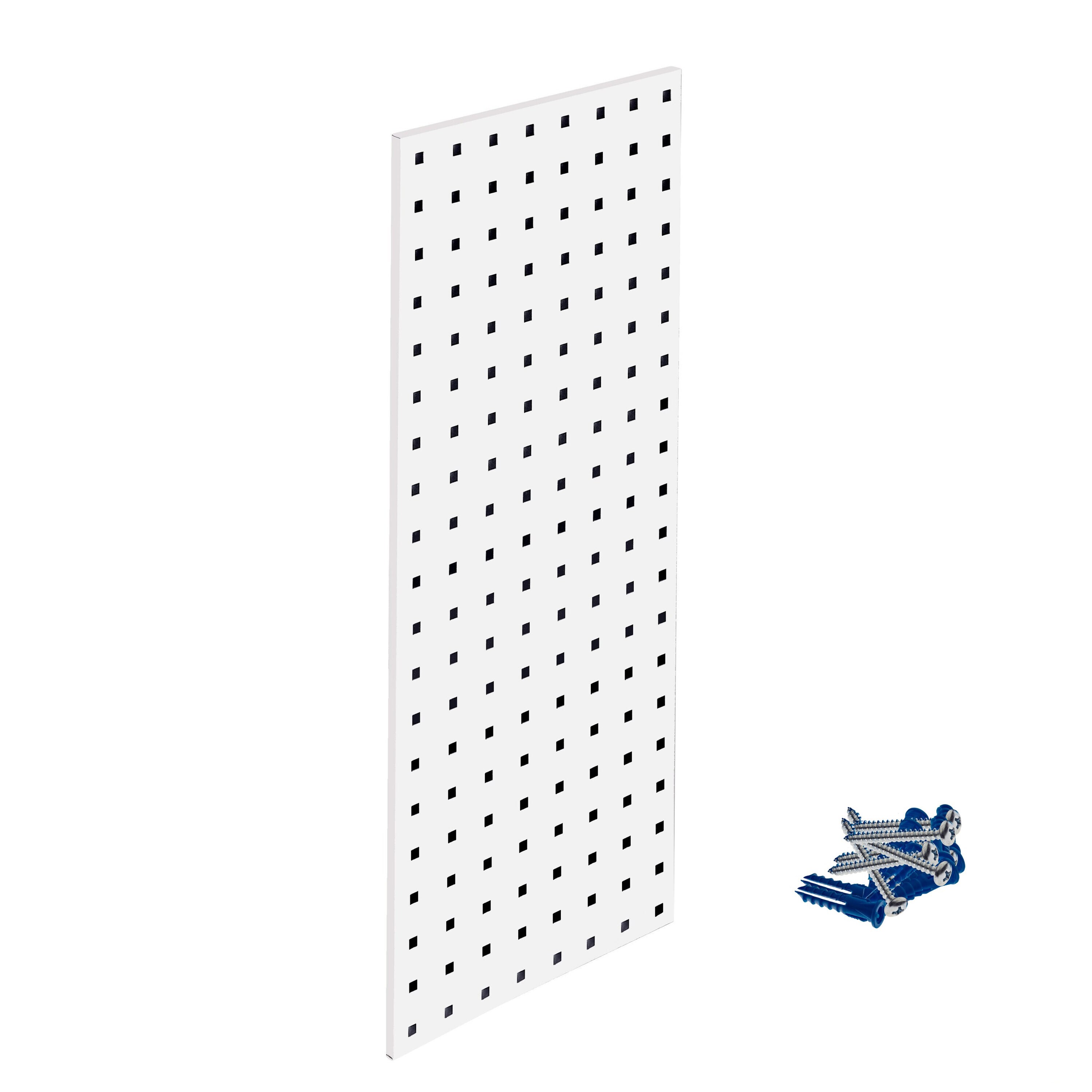 Triton Products LBS-3W LocBoard Steel Pegboard in White 30-in W x 12-in H