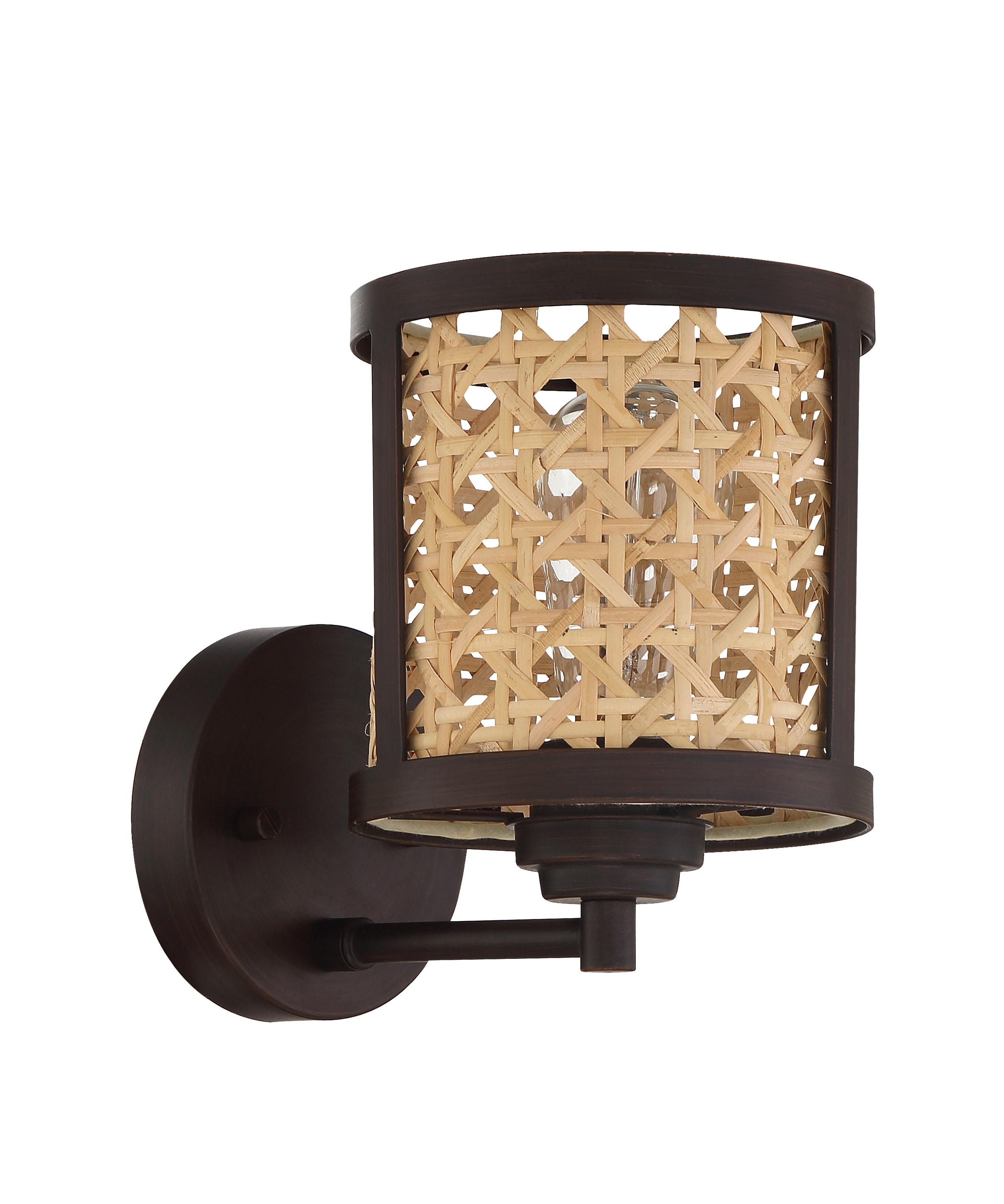 Malaya 6.13-in W 1-Light Brushed Bronze Incandescent Wall Sconce | - Craftmade 54561-ABZ