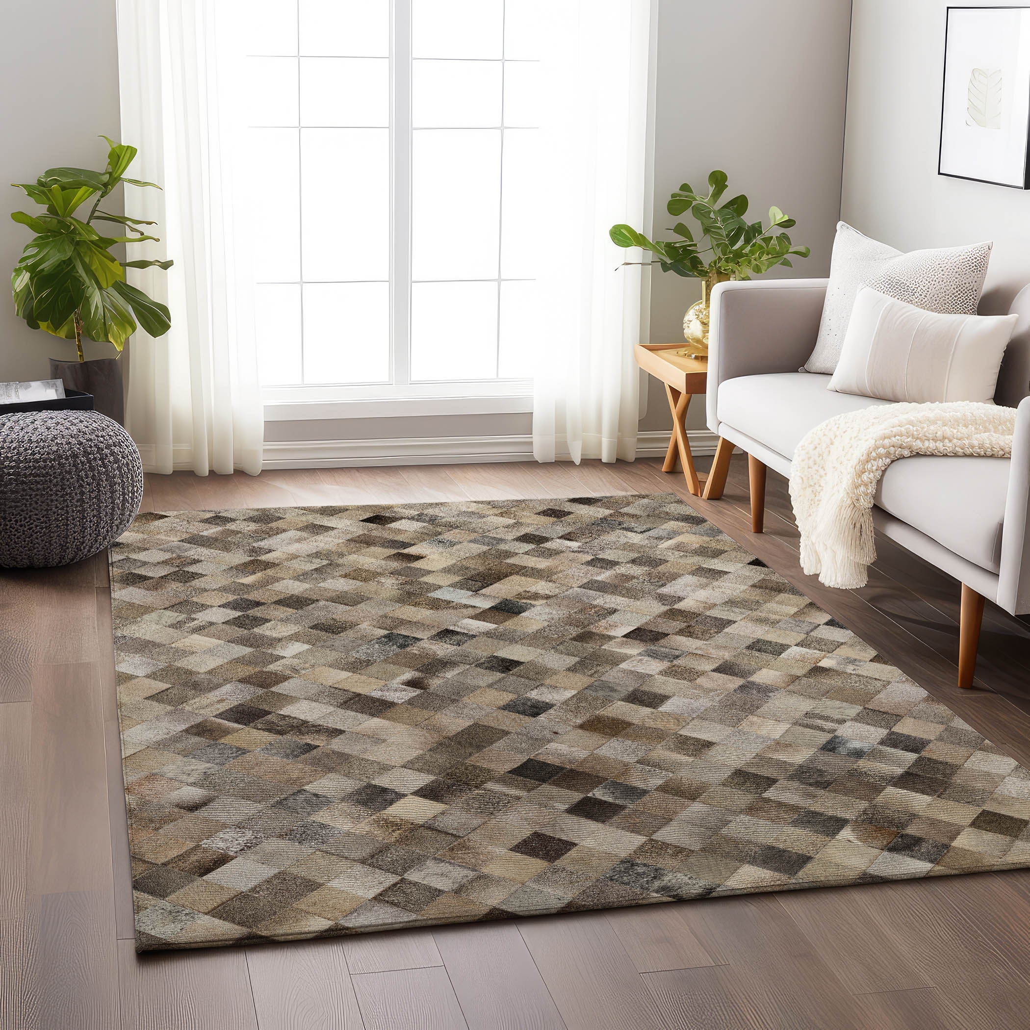 Addison Rugs AMF98GY10X14 Mayfield AMF98GY 10 x 14 (ft) Loomed Polyester Gray Rectangular Indoor Abstract Machine washable Area rug