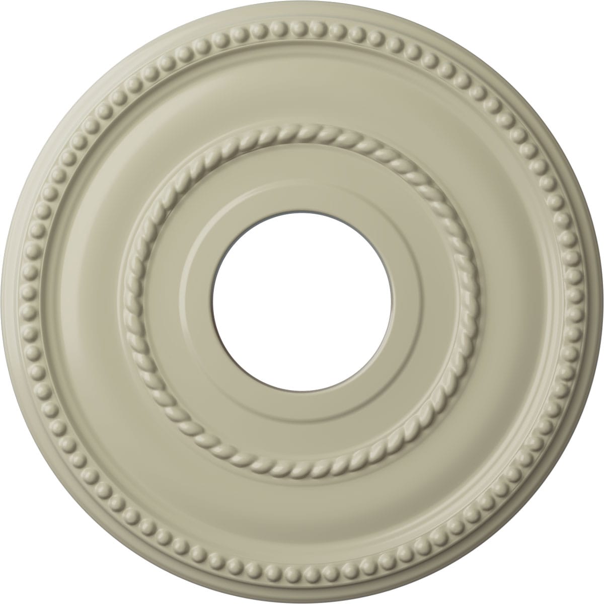 Ekena Millwork CM12VACYF Valeriano 12.125-in W x 12.125-in L Painted Clear Yellow Polyurethane Whole Ceiling Medallion