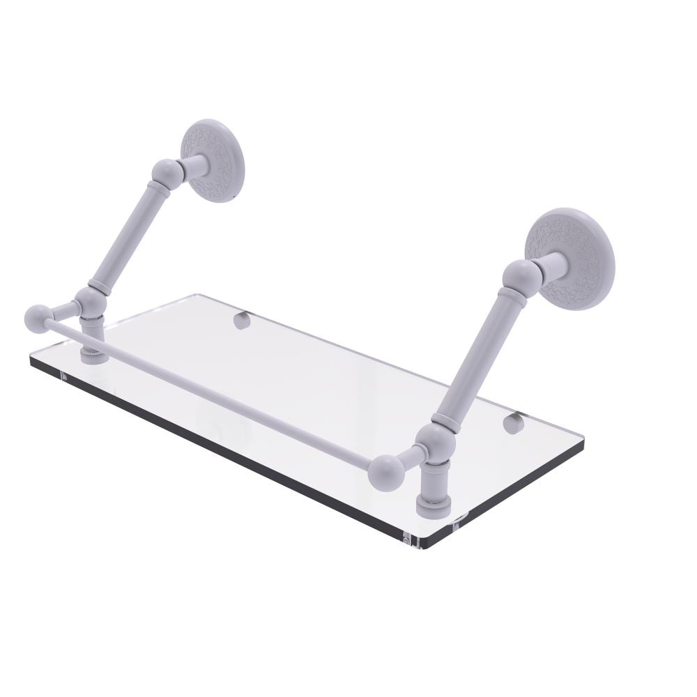 Allied Brass PMC-1-18-GAL-WHM Prestige Monte Carlo Matte White Wall mount Bathroom Shelf ( 18-in x 8-in x 8-in )