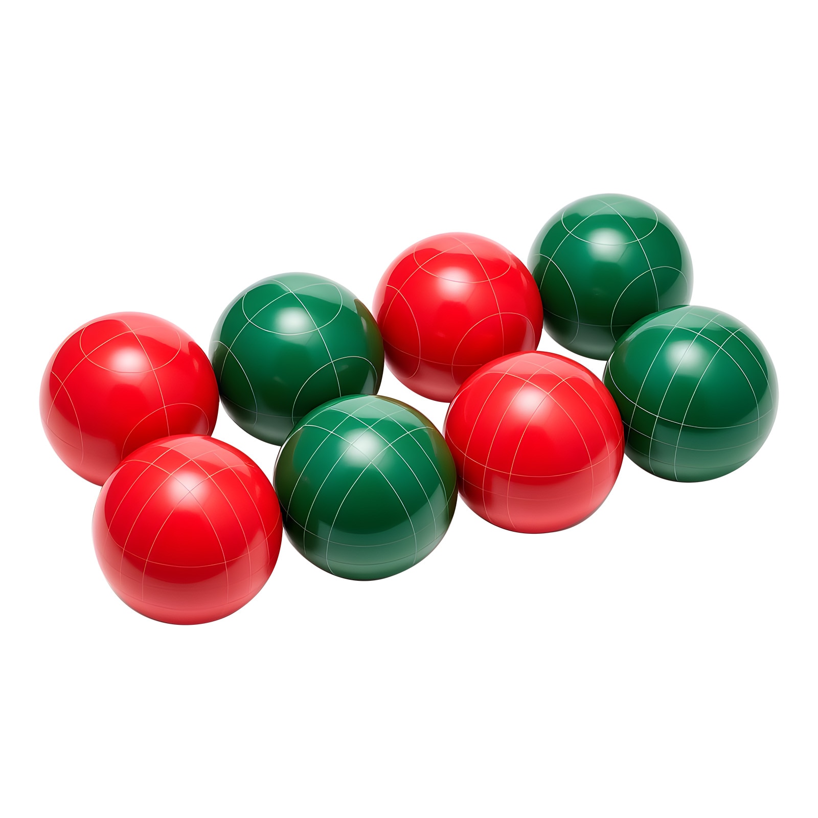 VEVOR SCDZQTZSZ10708773V0 Bocce Ball Set  107 mm  with 8 Resin Balls  Pallino  Carrying Bag and Measuring Rope  Red and Green 2 Colors  for 2 to 8 Players  Bocce Ball Game Set for Beach  Lawn  Family Backyard  Outdoor