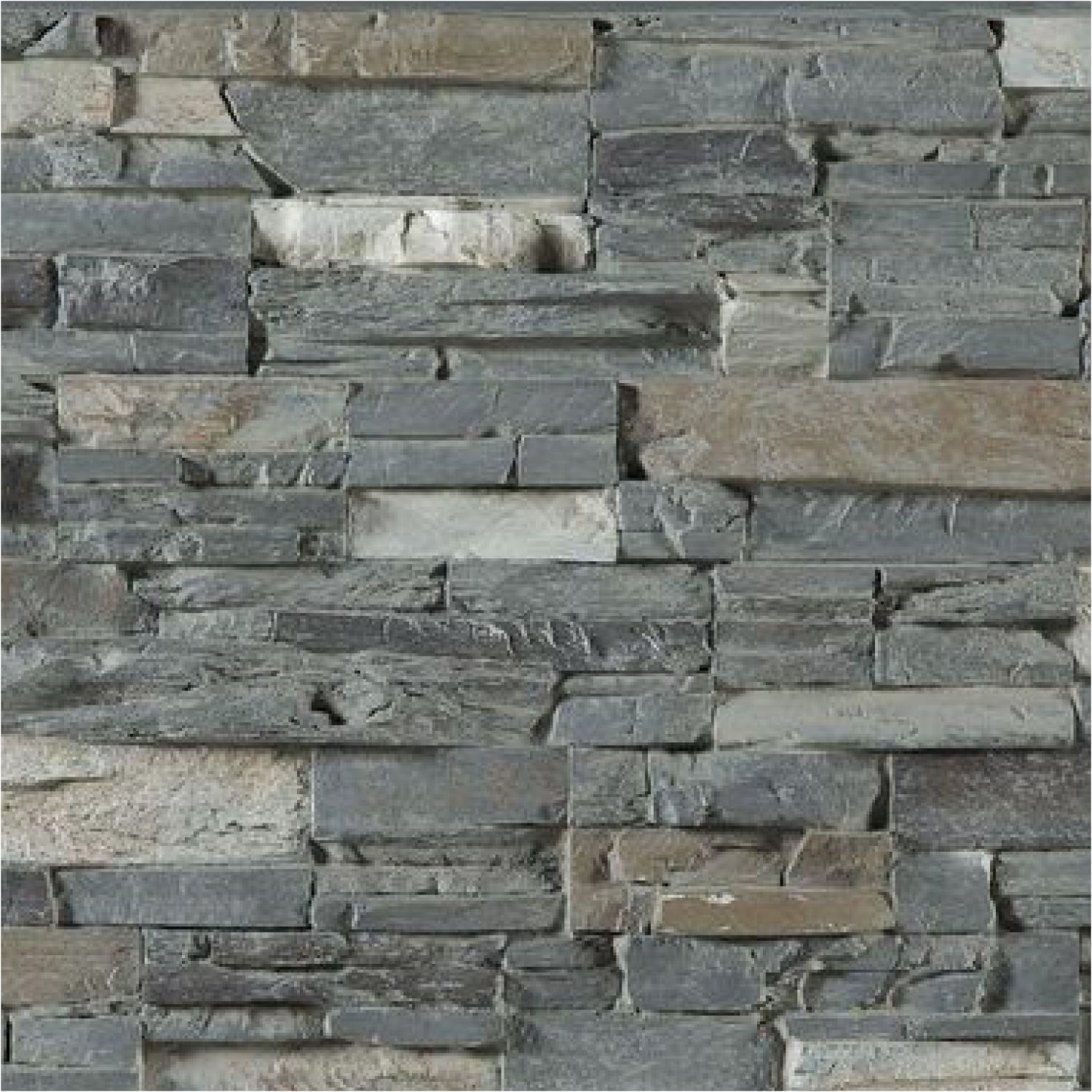 AZ Faux 8-in x 8-in Sample Sedona Dry Stacked Stone Whispering Fog Faux ...