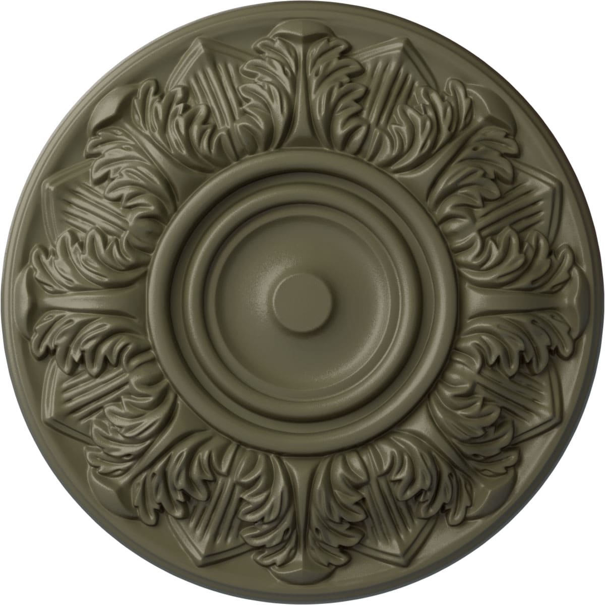 Ekena Millwork CM13WHSSF Whitman 13-in W x 13-in L Spartan Stone Polyurethane Ceiling Medallion