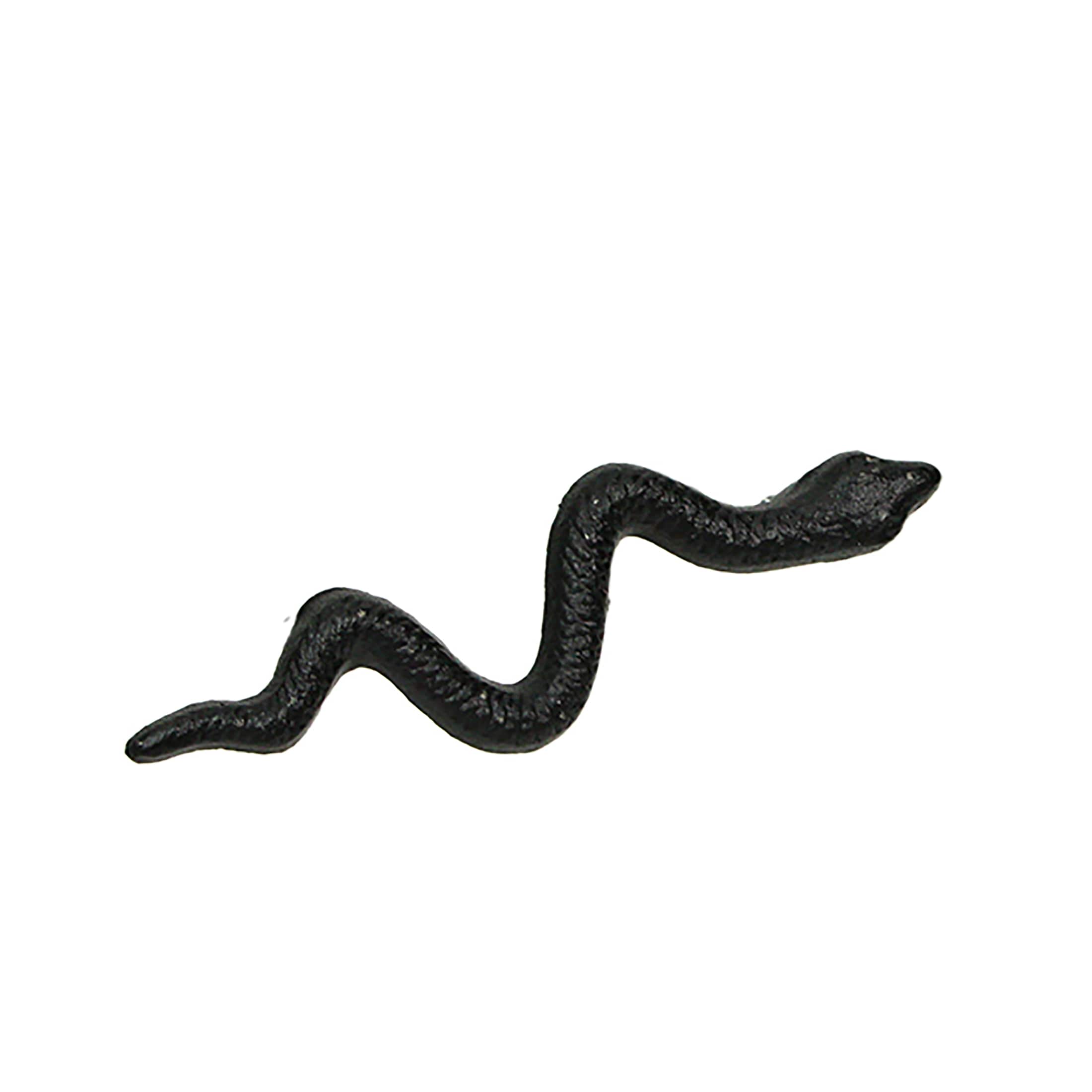 Zeckos Set of 6 Cast Iron Snake Drawer Pulls 6 Inch Black Cabinet Handles for Custom Furniture with Nonstandard 3 5 8 Inch Hole Spacing