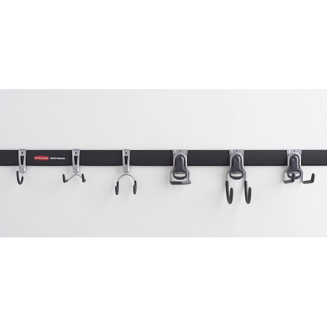 Rubbermaid 24-Piece FastTrack Garage Wall-Mounted Storage Kit, 6 Rails and  18 Hooks, for Home/House/Tool/Sports/Equipment/Utility Purposes in 2023