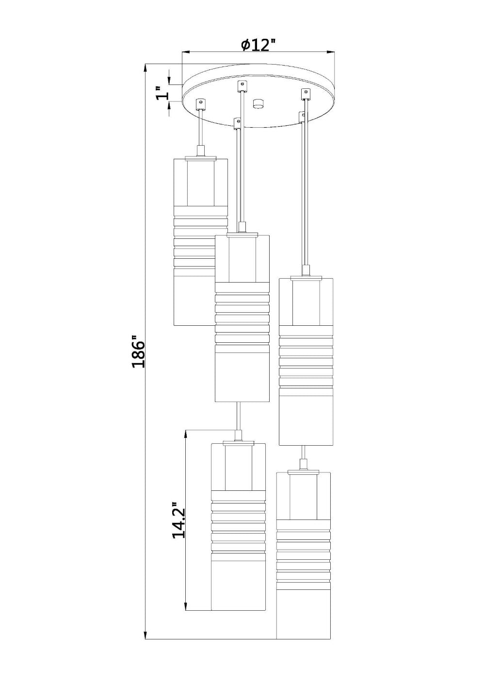 Z-Lite 824P-5R-MGLD b090015 - View #8
