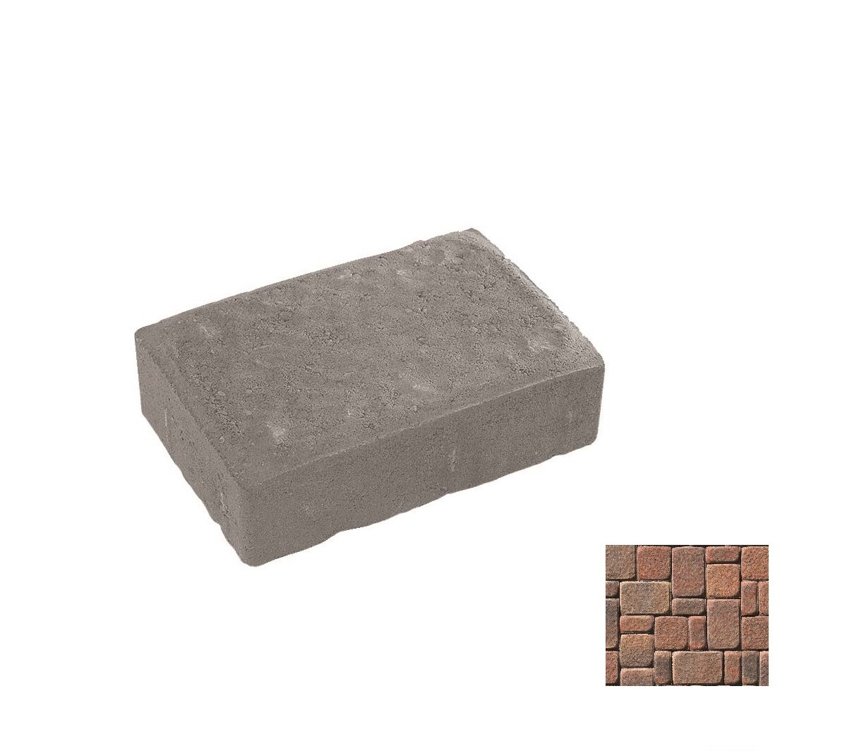 Oldcastle 10459047 Kingston 8-in L x 4-in W x 3-in H Autumn Blend Concrete Patio Kit