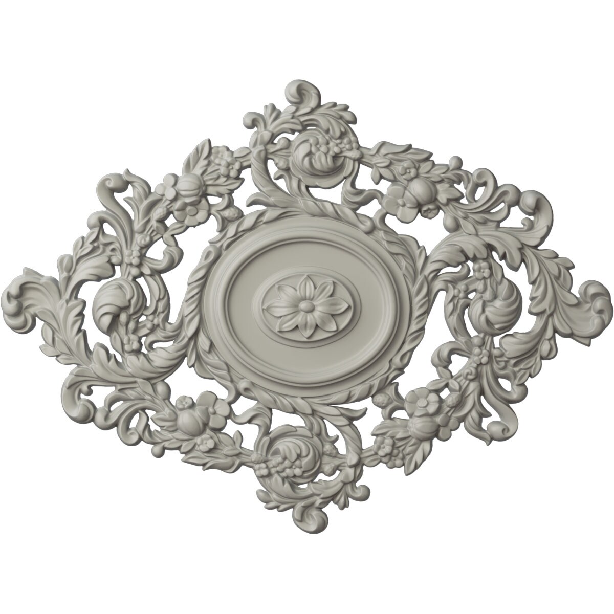 Ekena Millwork CM30KTPCF Katheryn 30.375-in W x 22.5-in L Painted Pot Of Cream Polyurethane Whole Ceiling Medallion