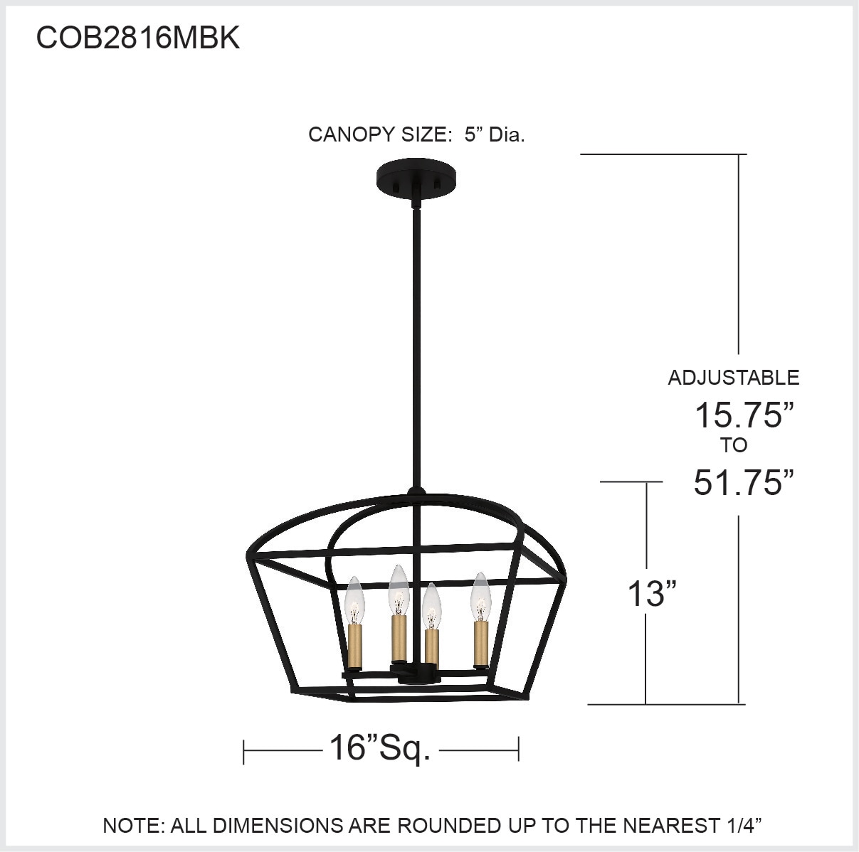 Quoizel COB2816MBK Pendant-Lights - View #9