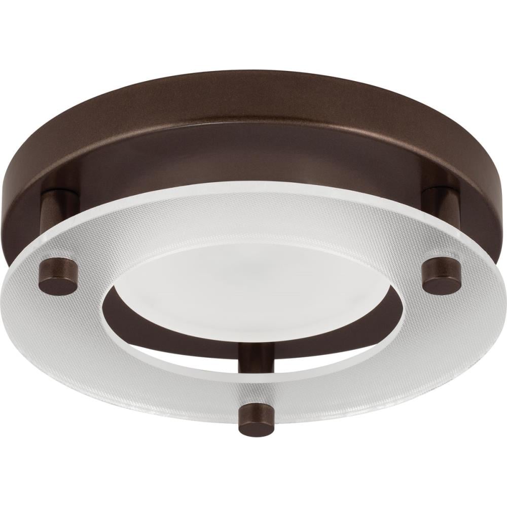 Progress Lighting P8247-20-30K LED Flush Mount 1-Light 5.5-in Antique Bronze LED Flush Mount Light ENERGY STAR