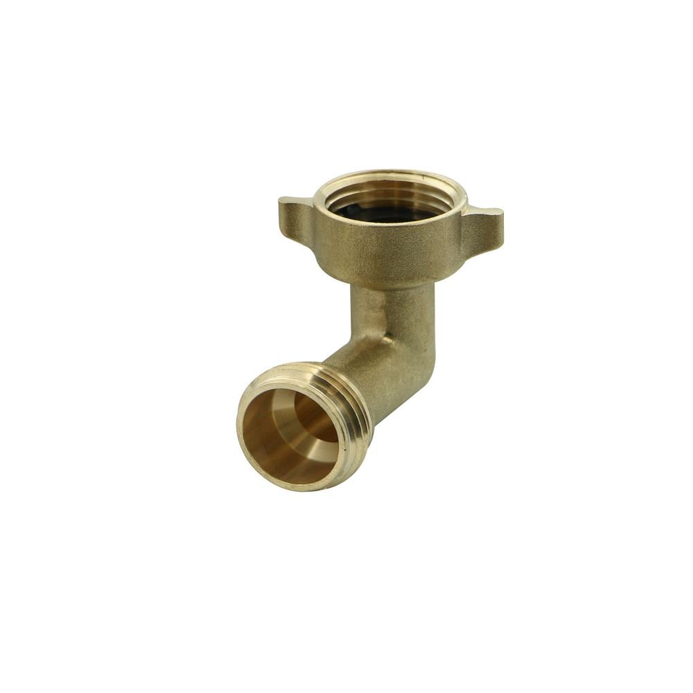 Road & Home 90 Degree Elbow for Outdoor Use Fits Standard Garden Hose  Threads Brass Construction at