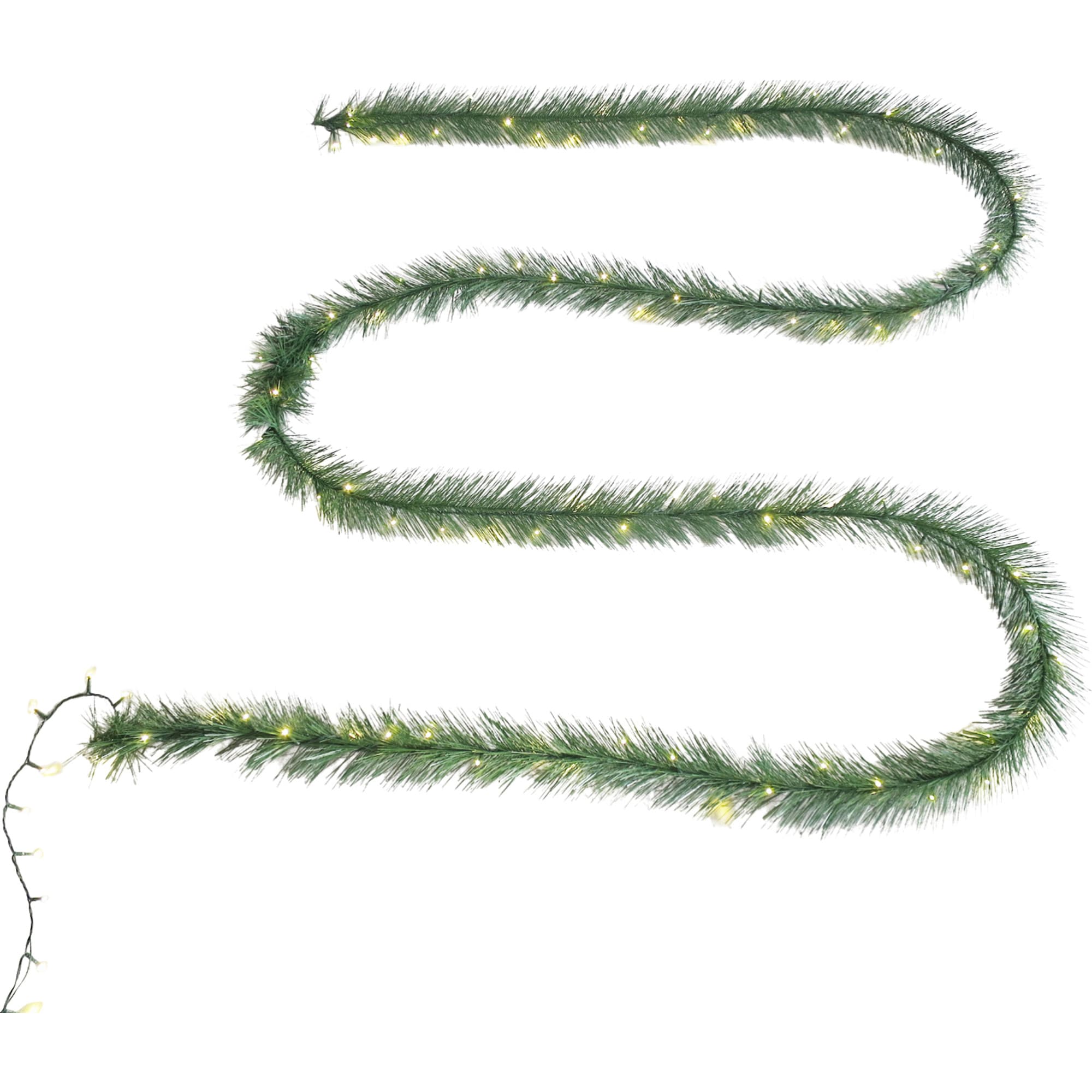  R2523LGLWW Indoor/Outdoor Pre-lit Electrical outlet 18-Feet Artificial Garland with White LED Lights