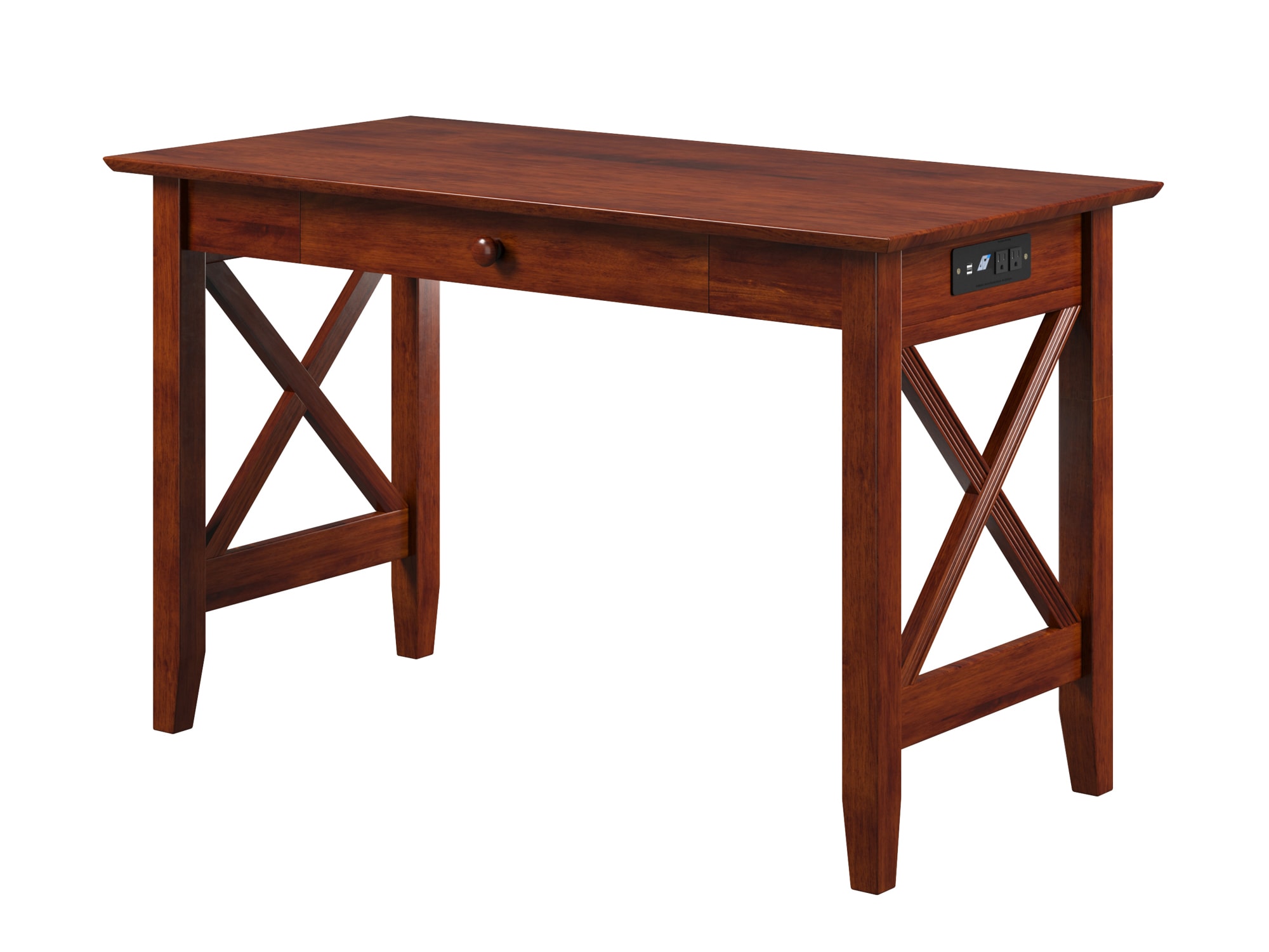 AFI Furnishings AH12244 Lexi 48-in Brown Mission/Shaker Rubberwood Writing Desk