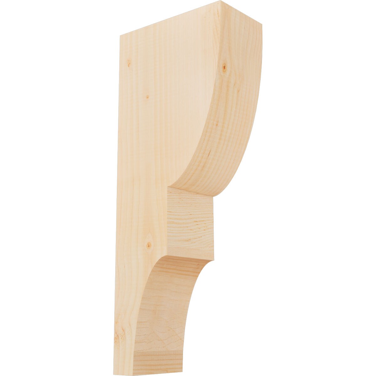 Ekena Millwork COR06X10X26RID00SDF 5-1/2-in x 10-in x 26-in Ridgewood Unfinished Douglas fir Wood Paintable/Stainable Corbel