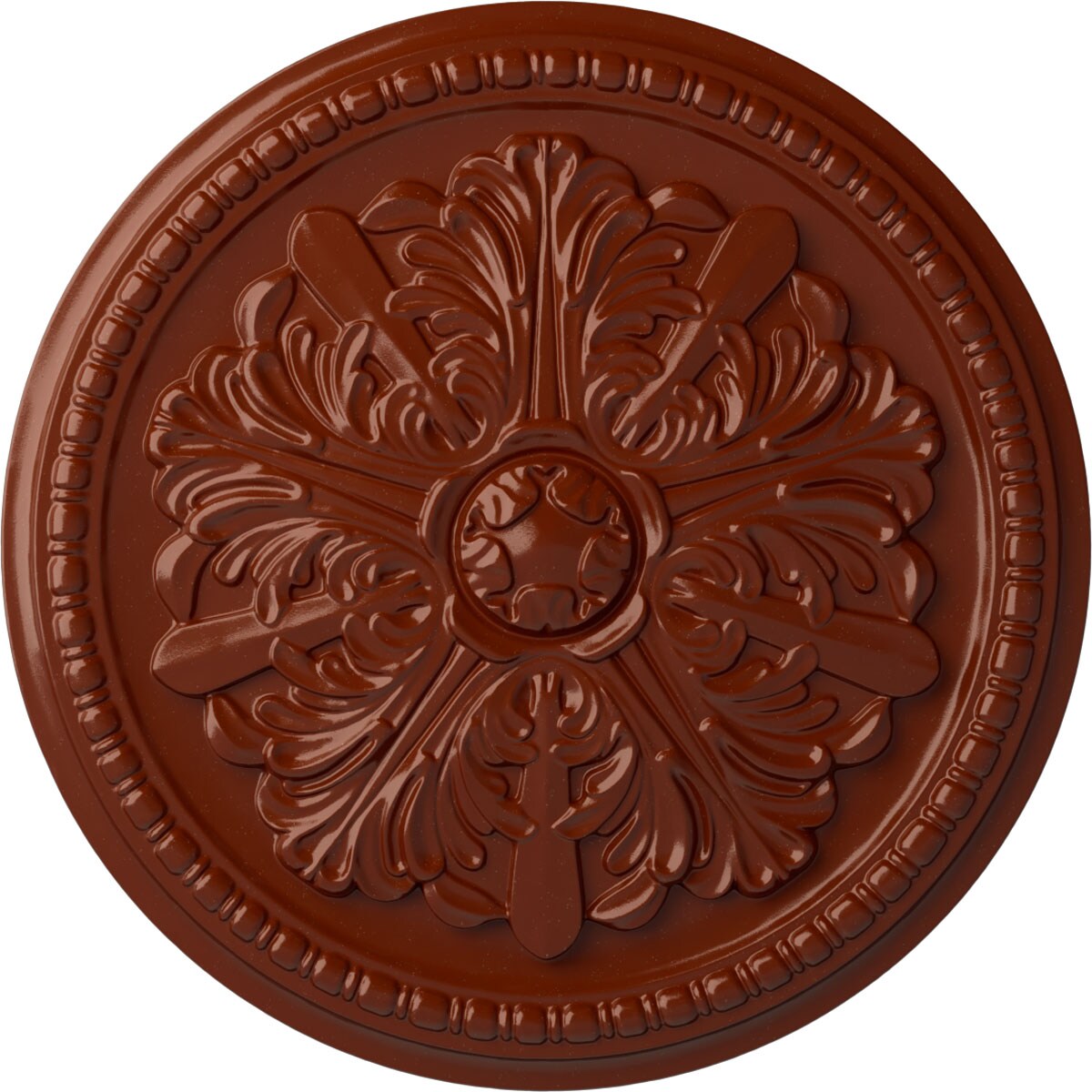 Ekena Millwork CM16SWFIF Swindon 16.875-in W x 16.875-in L Painted Firebrick Polyurethane Whole Ceiling Medallion