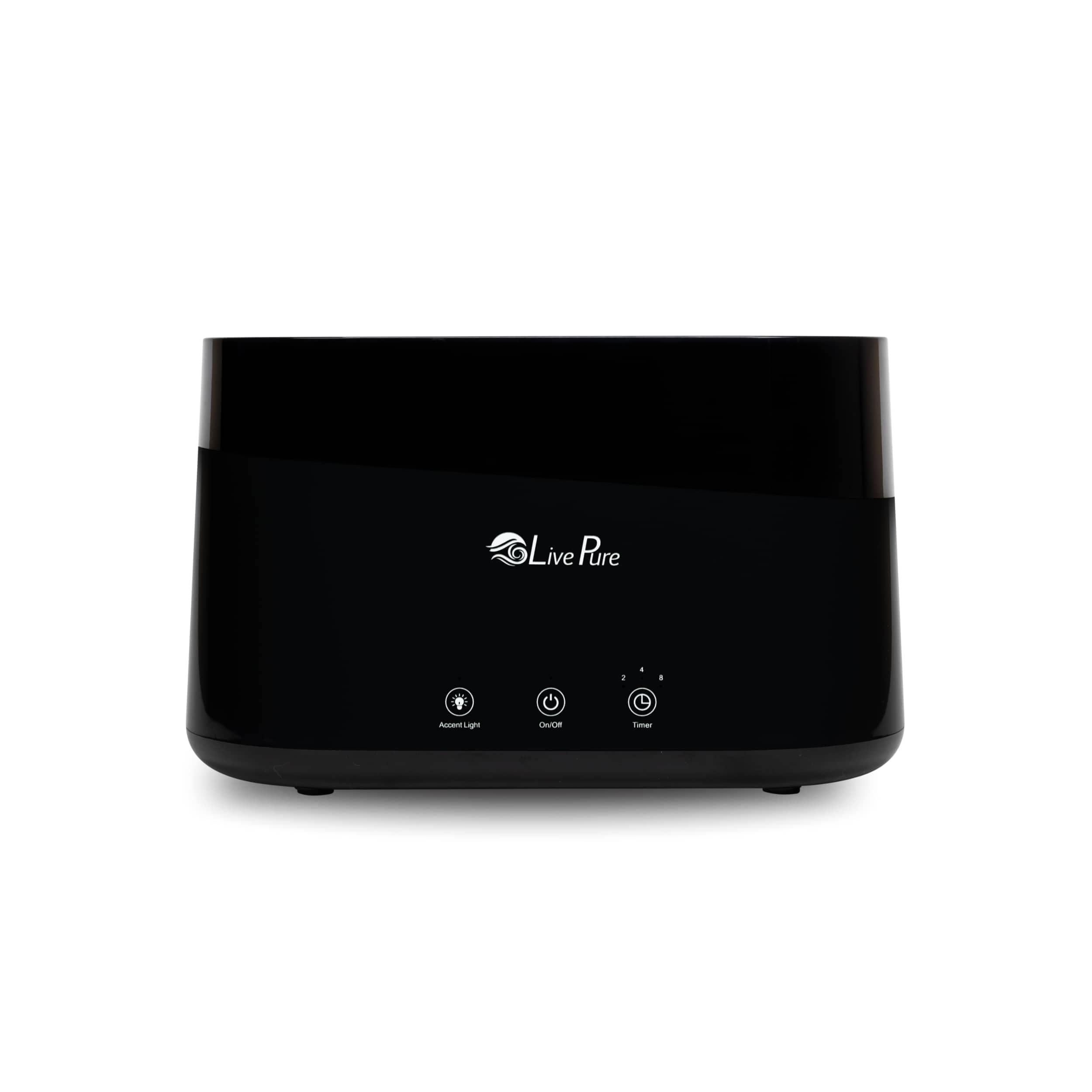 LivePure AquaFlame Ultrasonica Humidifier .19 Gal Capacity and Coverage up to 72 Sq. Ft. - Black #LP300HUM-BLK