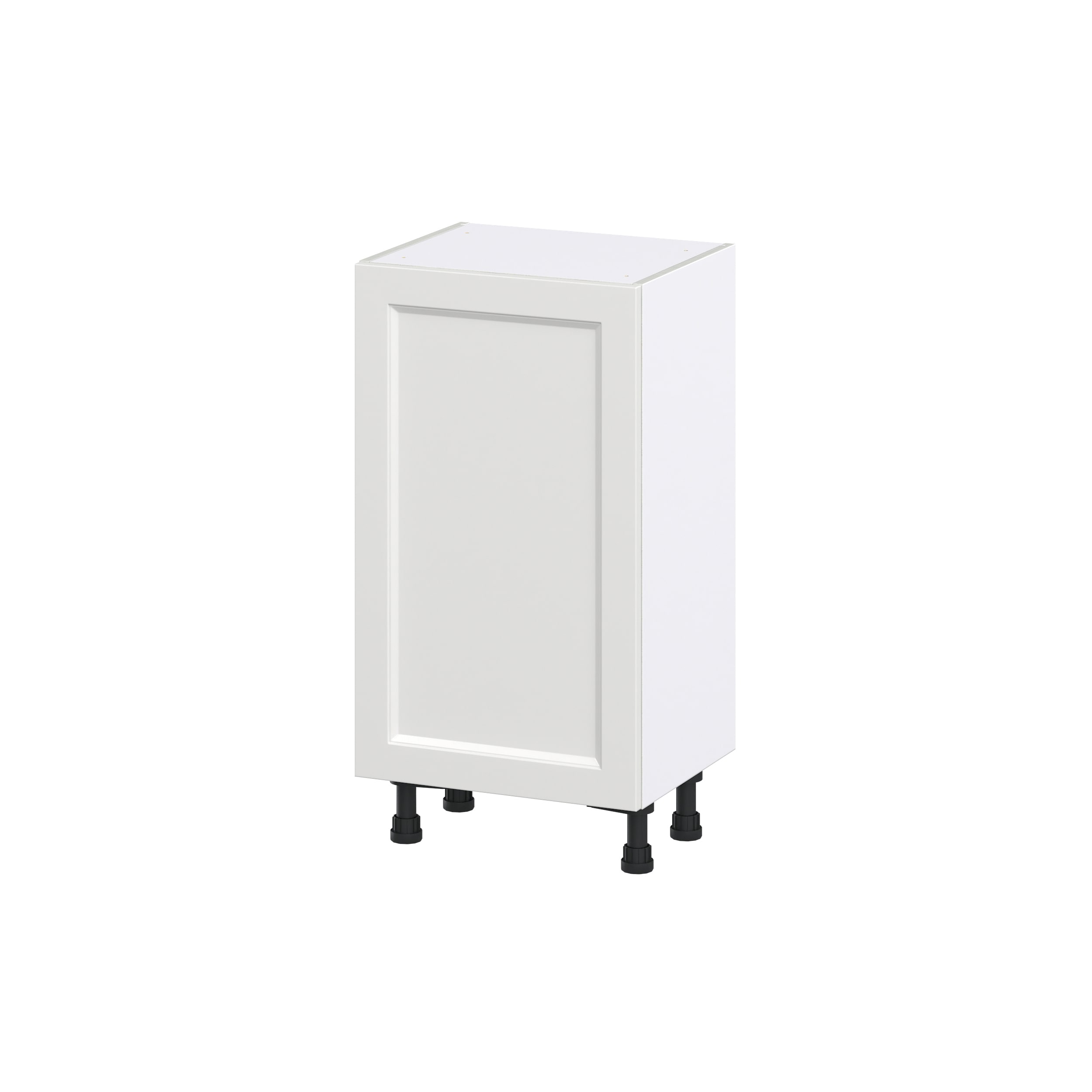 Hugo&Borg Riviera 18-in W x 34.5-in H x 14-in D Bright White Base Fully Assembled Cabinet (Recessed Panel Shaker Door Style)