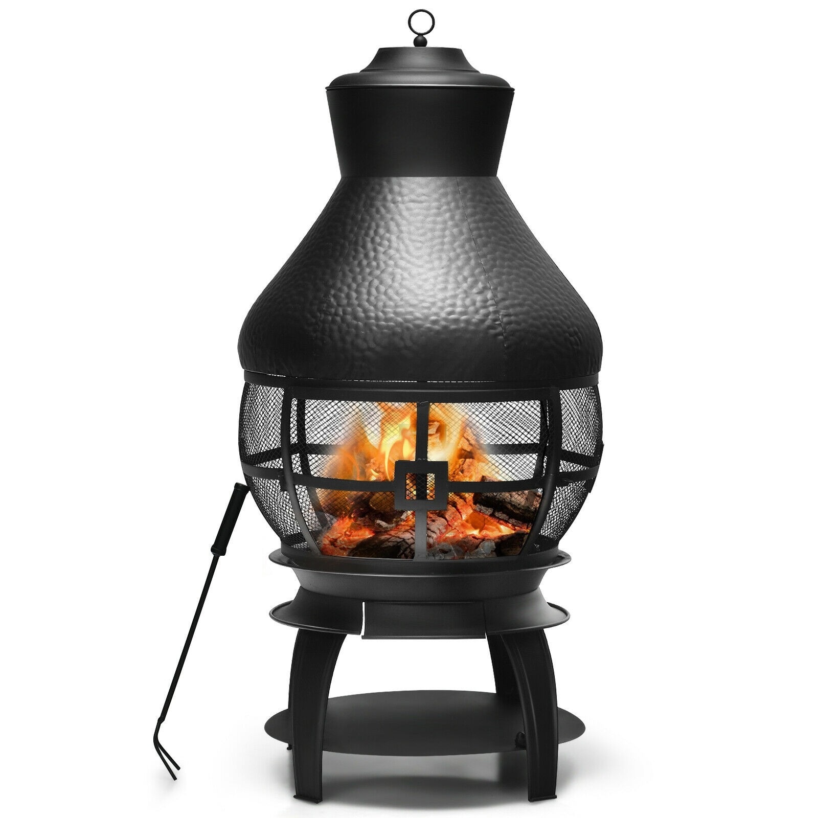 Clihome Outdoor Wood Burning Fire Pits, Outside Wood Fire Pits