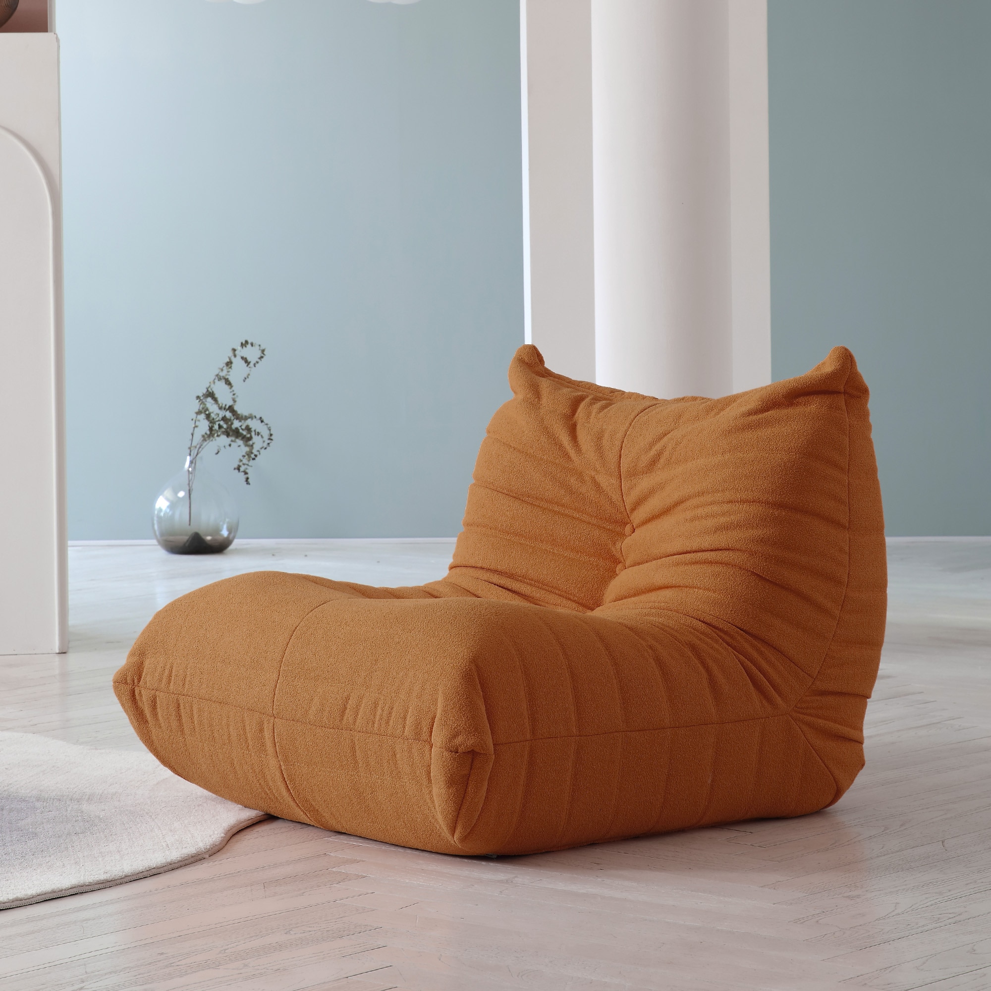 BuotiqHom DH-S1-117TA 45-in Casual Brown Velvet 1 -seater Sofa