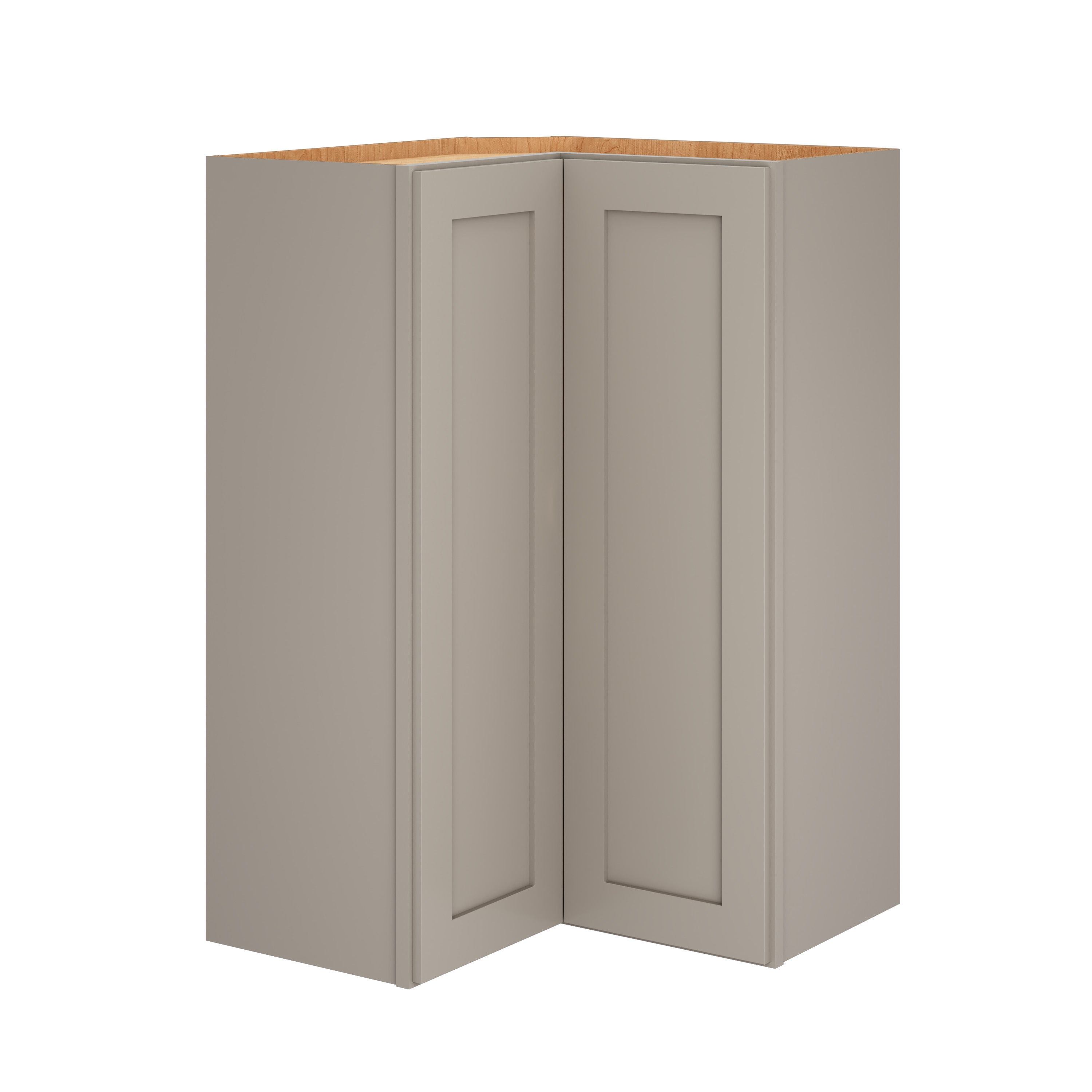 Diamond Express 327 ER36R Jamestown 24-in W x 36-in H x 12-in D Cloud Gray L-shaped Corner wall Fully assembled Plywood Cabinet (Recessed Panel Shaker)
