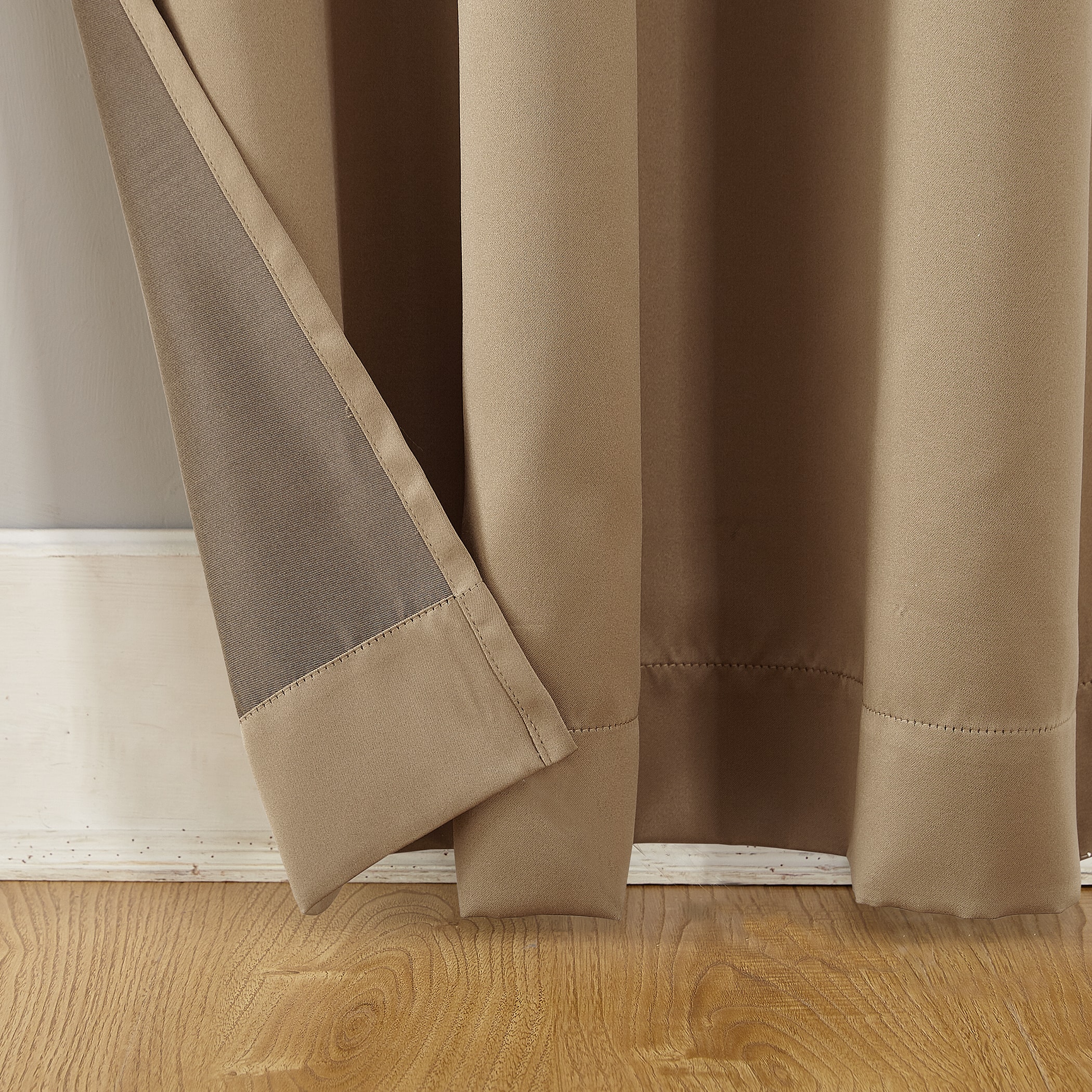 Taupe Room Darkening Grommet Curtain Panel 100" x 84"