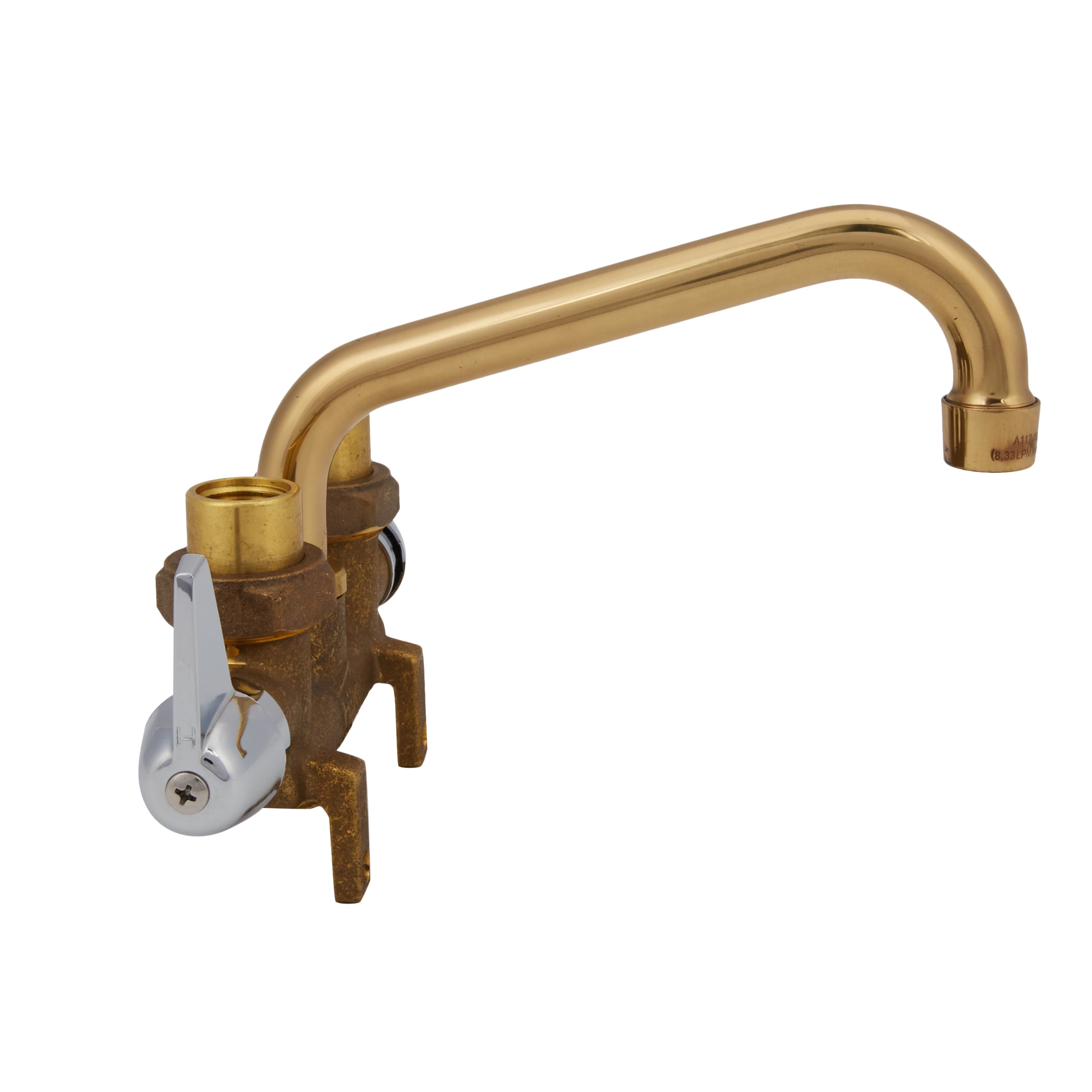 Peerless® Double Handle Wall Mount Laundry Faucet, Rough Brass
