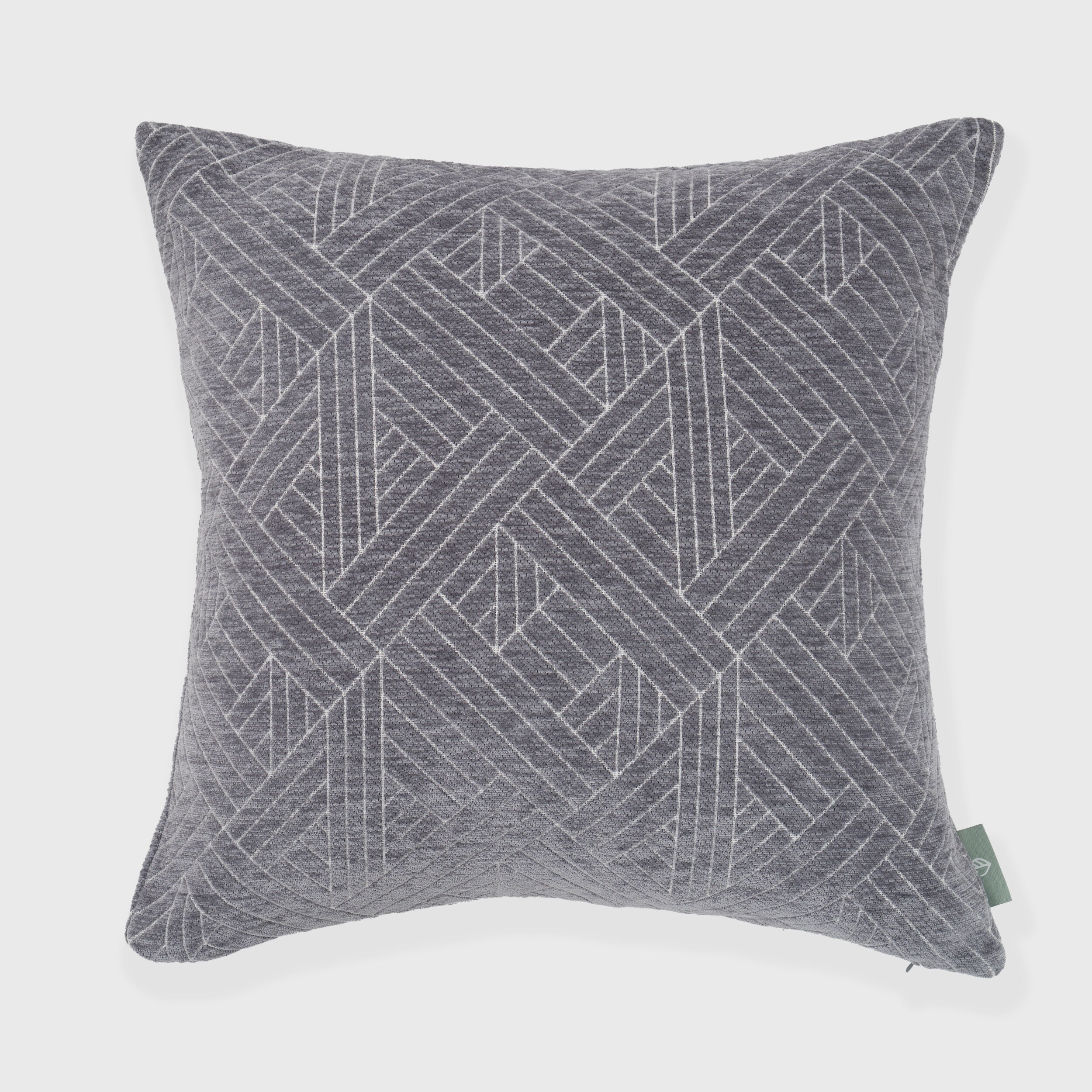 FRESHMINT EG7134932 Anke 18-in x 18-in December Sky Gray Square Indoor Decorative Pillow