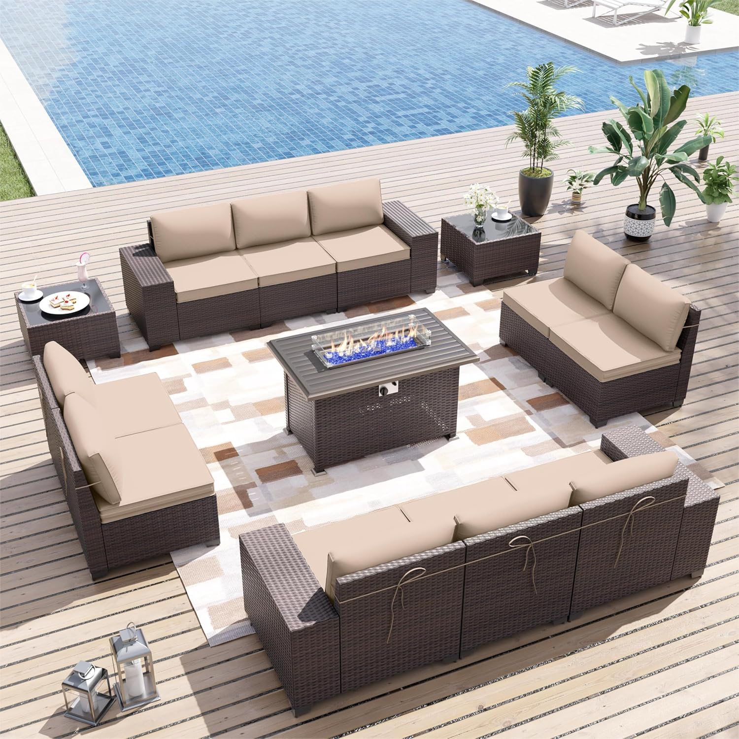 ALAULM LS-12PCS+FP-SAND Patio-Conversation-Sets - View #7