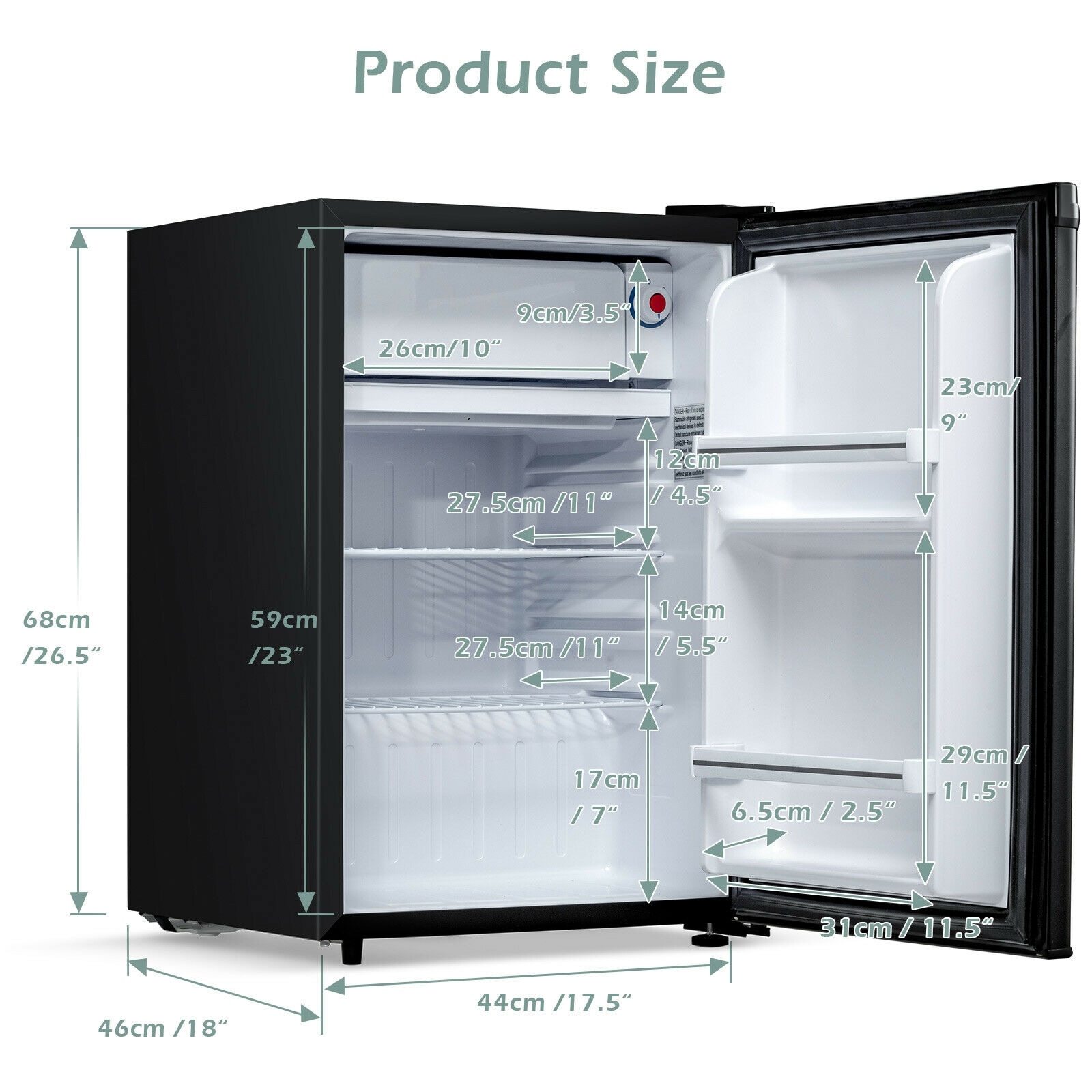 small reach in fridge