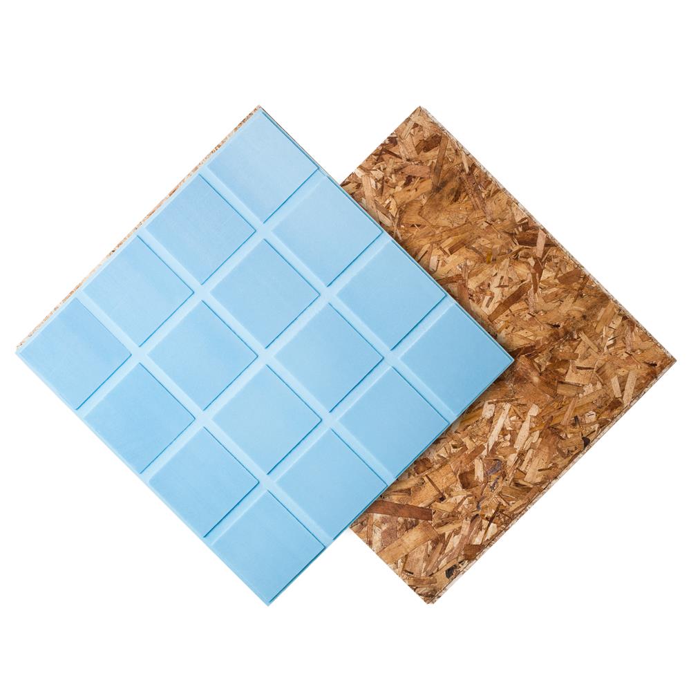 DRIcore FG10003 DRICORE R+ (Panel)s Insulated (2x2) 1.94-ft W x 1.94-ft L x 1 T Premium Foam Moisture Resistant Flooring Underlayment