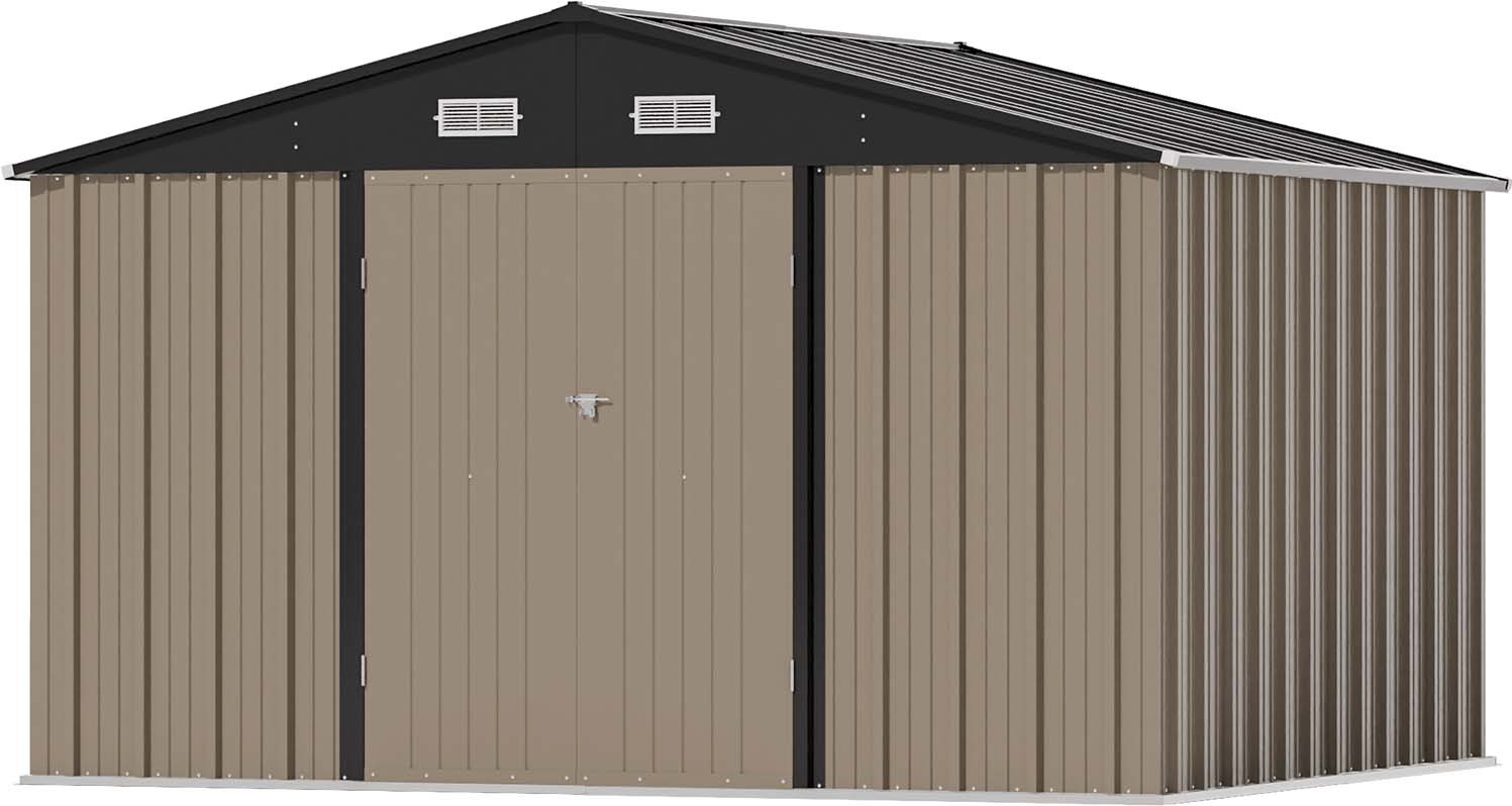 Patiowell 10-ft x 8-ft Galvanized Steel Storage Shed in the Metal ...