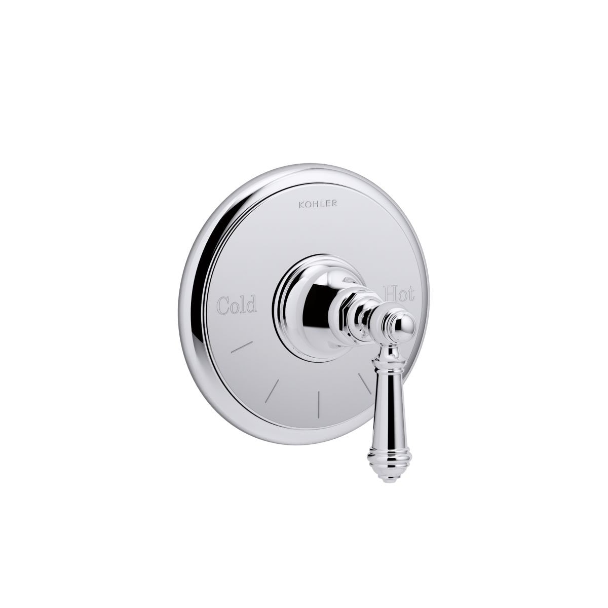 Artifacts Collection K-T72769-4-CP Wall Mounted Thermostatic Valve Trim with Lever Handle in Polished -  Kohler