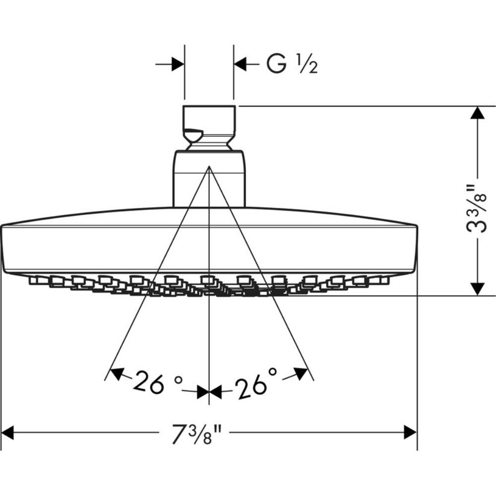 Hansgrohe 04388000 Fixed-Showerhead - View #2