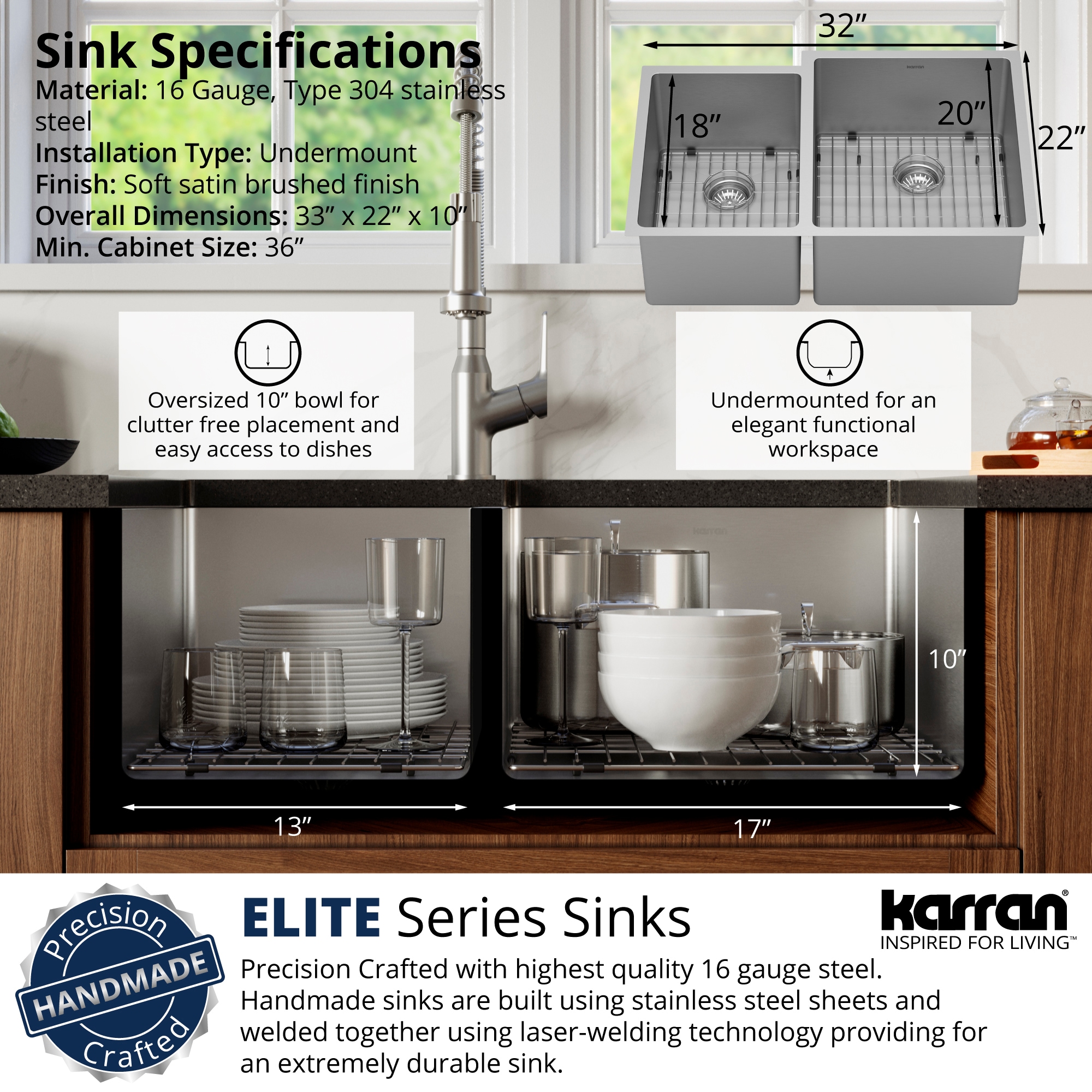 Karran EL-78L-PK1 Kitchen-Sinks - View #4