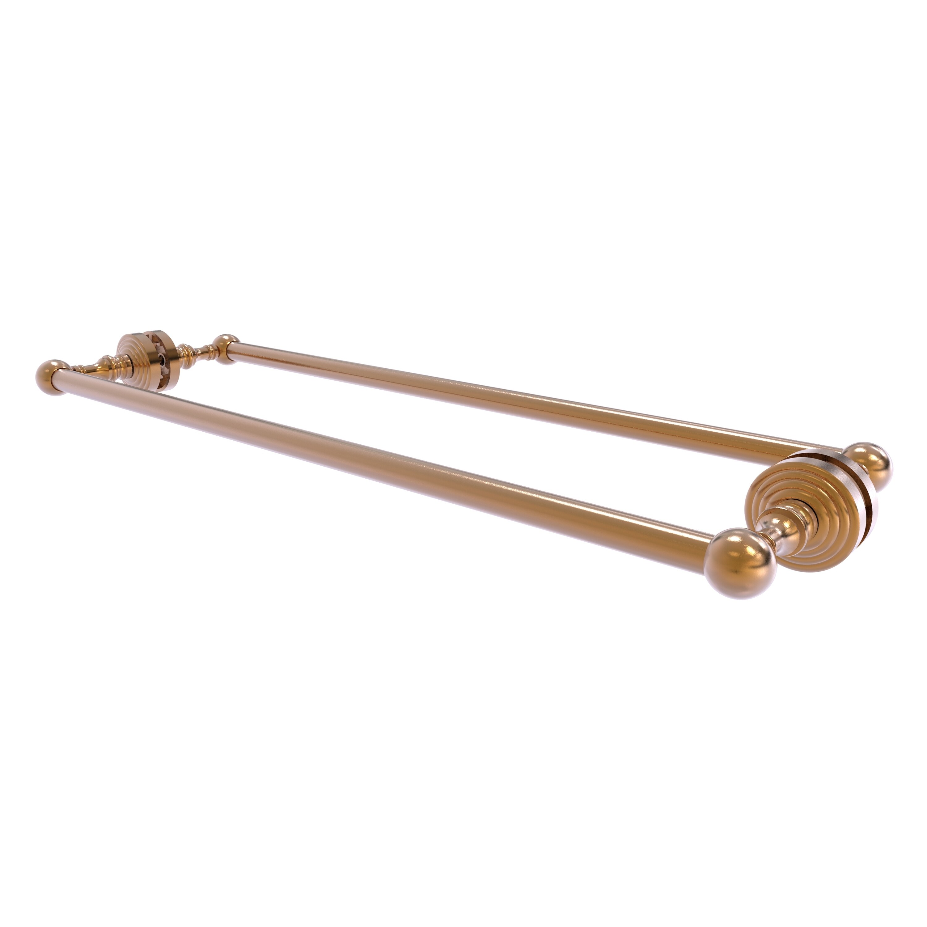 Allied Brass WP-41-BB-24-BBR Waverly Place 24-in double Brushed Bronze Wall mount Double Towel Bar