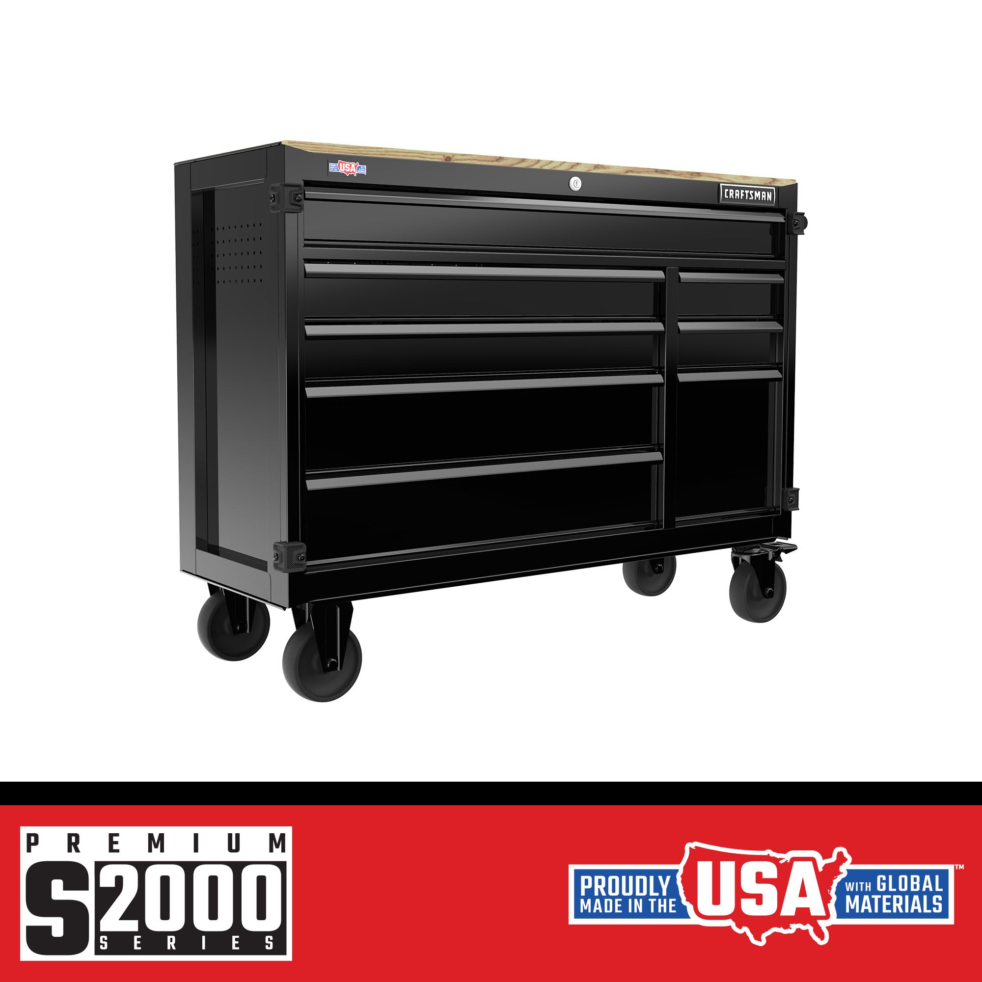 CRAFTSMAN 22-in 1-Drawer Black Metal Wheels Lockable Tool Box in the  Portable Tool Boxes department at