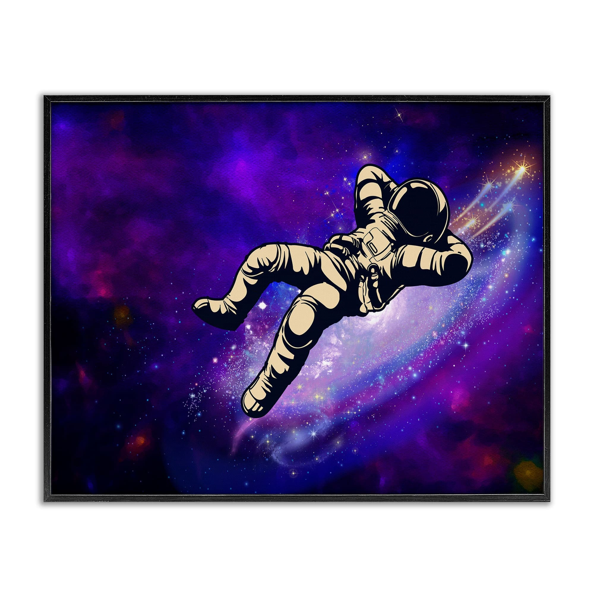 Stupell Industries BS-059-FR-24X30 Relaxing Astronaut in Space Framed Giclee design by Jesse Keith