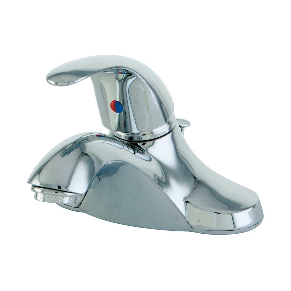 Elements of Design EB6541LL Legacy Polished Chrome 1-handle 4-in Centerset Bathroom Sink Faucet with Drain
