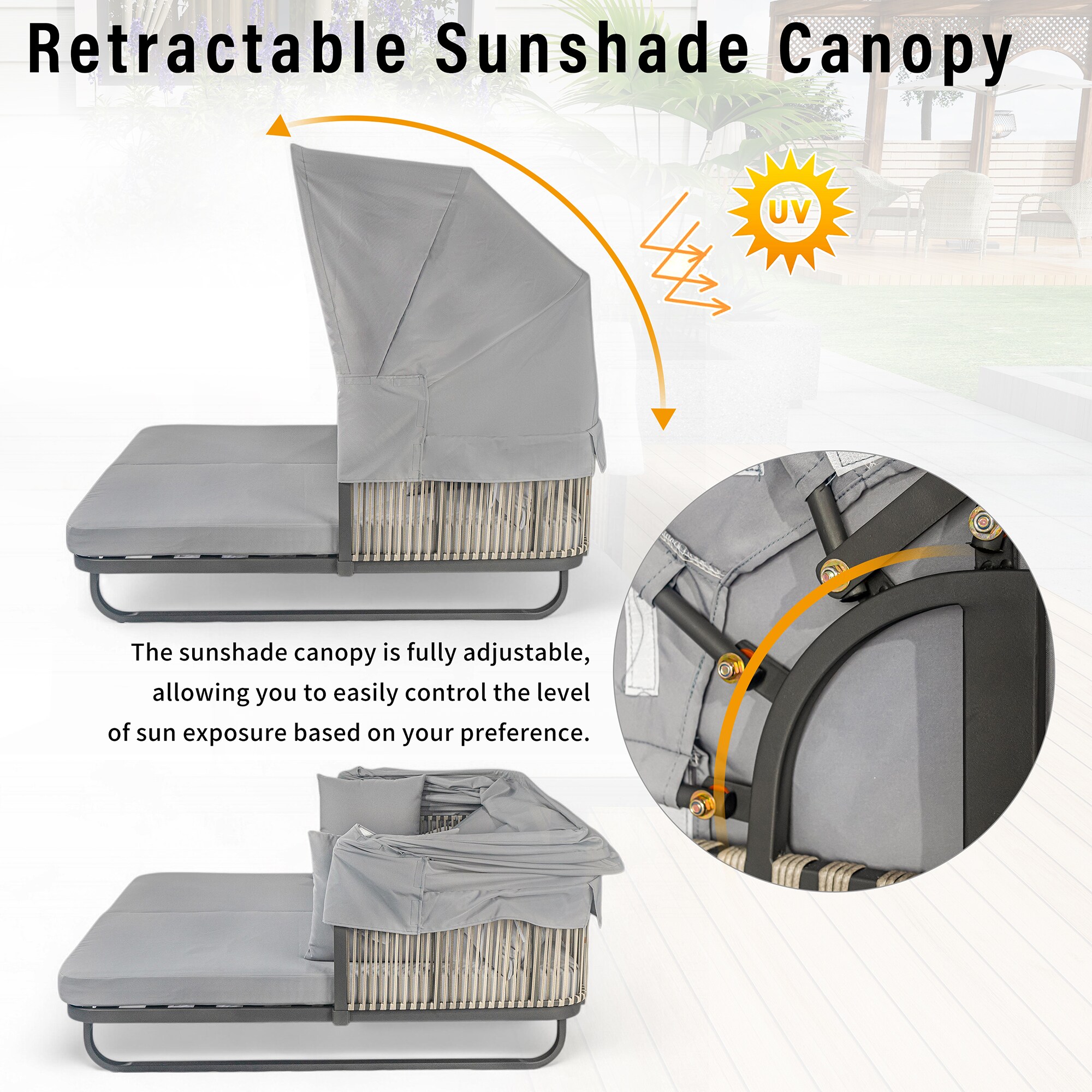SINOFURN SYA370205GY Patio-Sofas-Daybeds - View #3