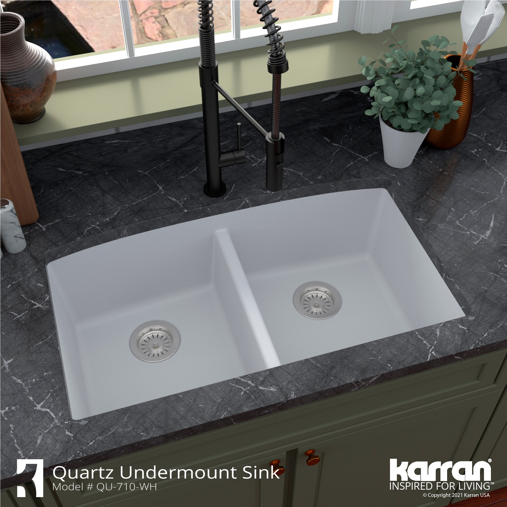 Karran QU-710-WH-PK1 Kitchen-Sinks - View #7