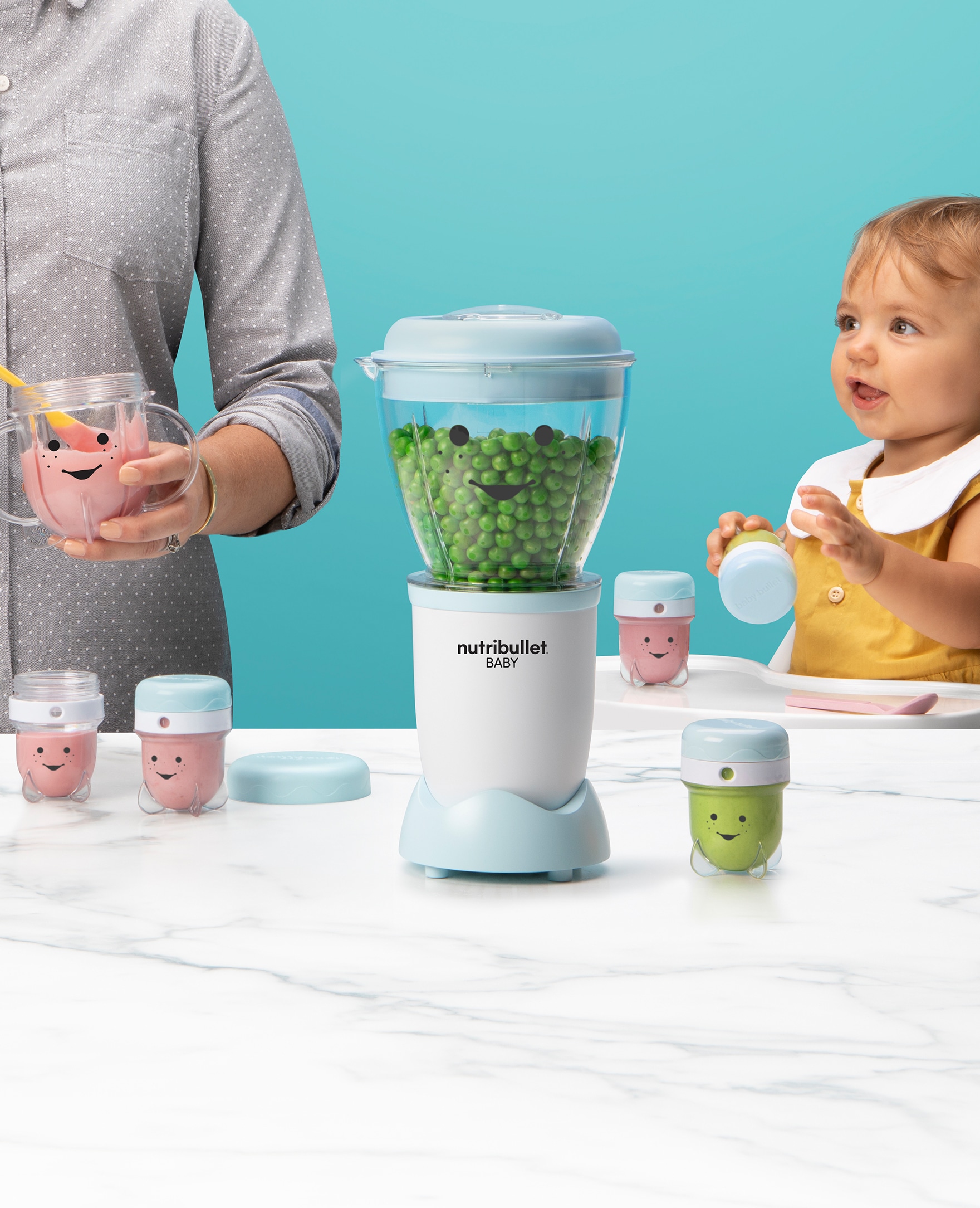 Nutribullet Baby Aqua Accessories ONLY Freezer Storage 6 Cups & More