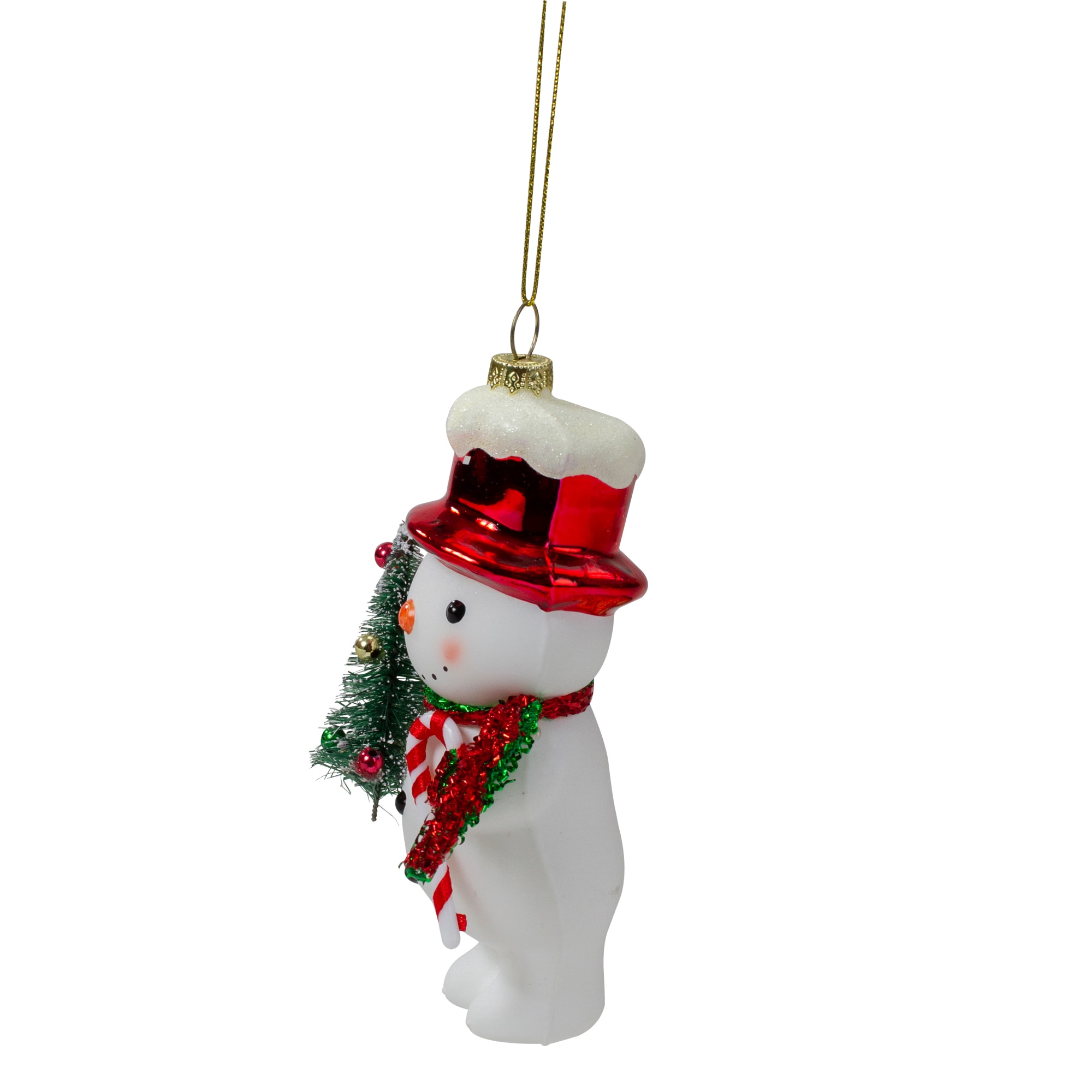 Dallas Stars Plush Snowman Christmas Ornament 