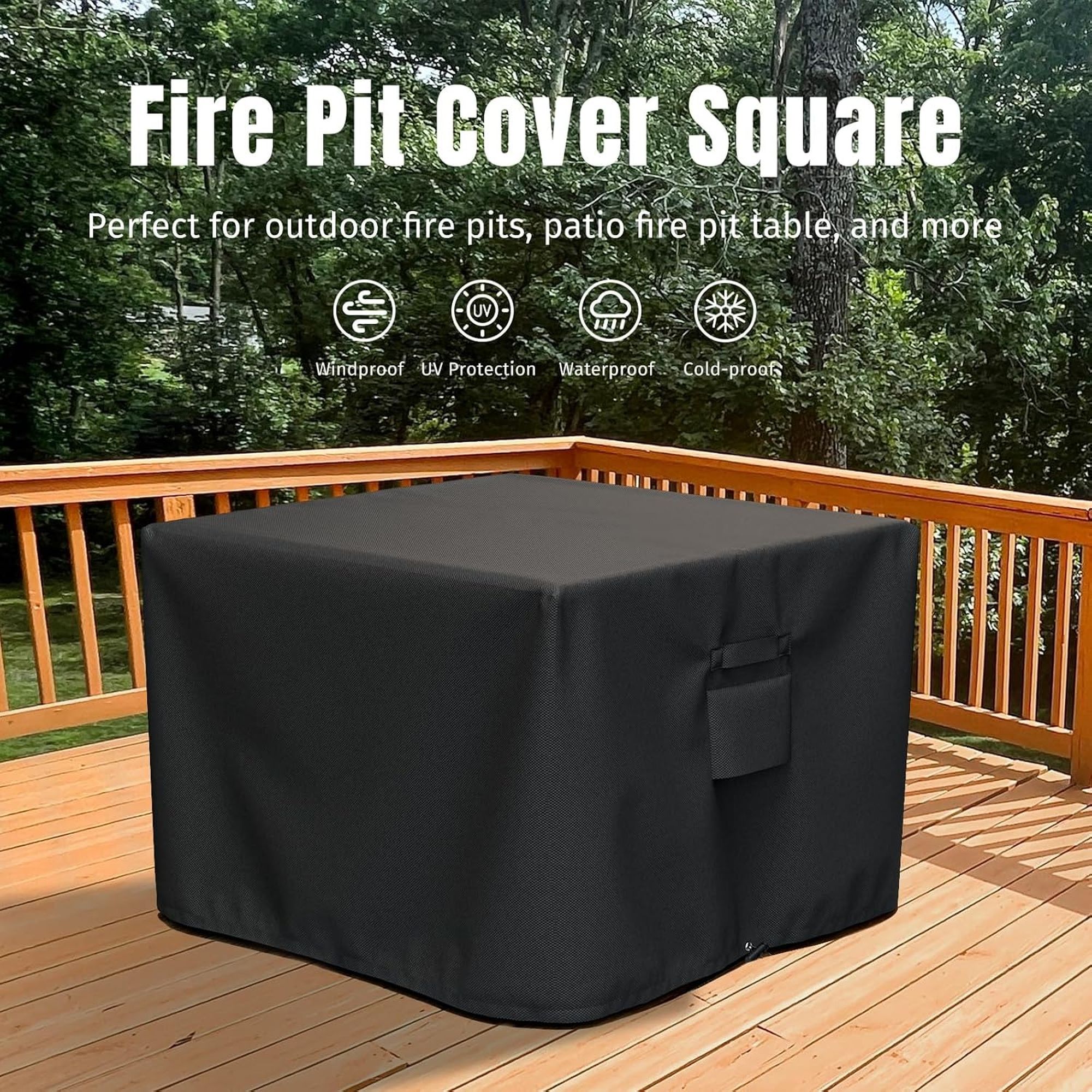 Numhew NHDREW26180 Fire-Pit-Covers - View #2