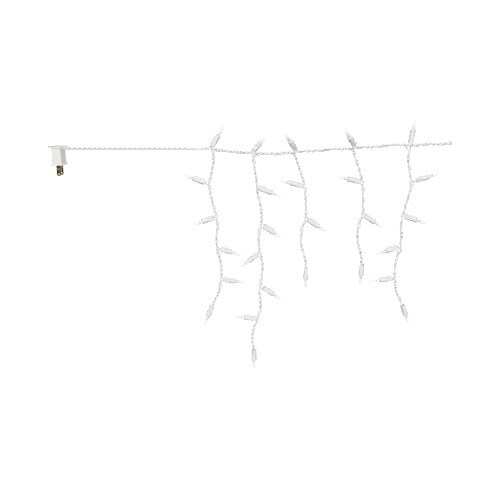 GE ConstantON 600-Count Constant White Mini Incandescent Plug-In Christmas Icicle Lights